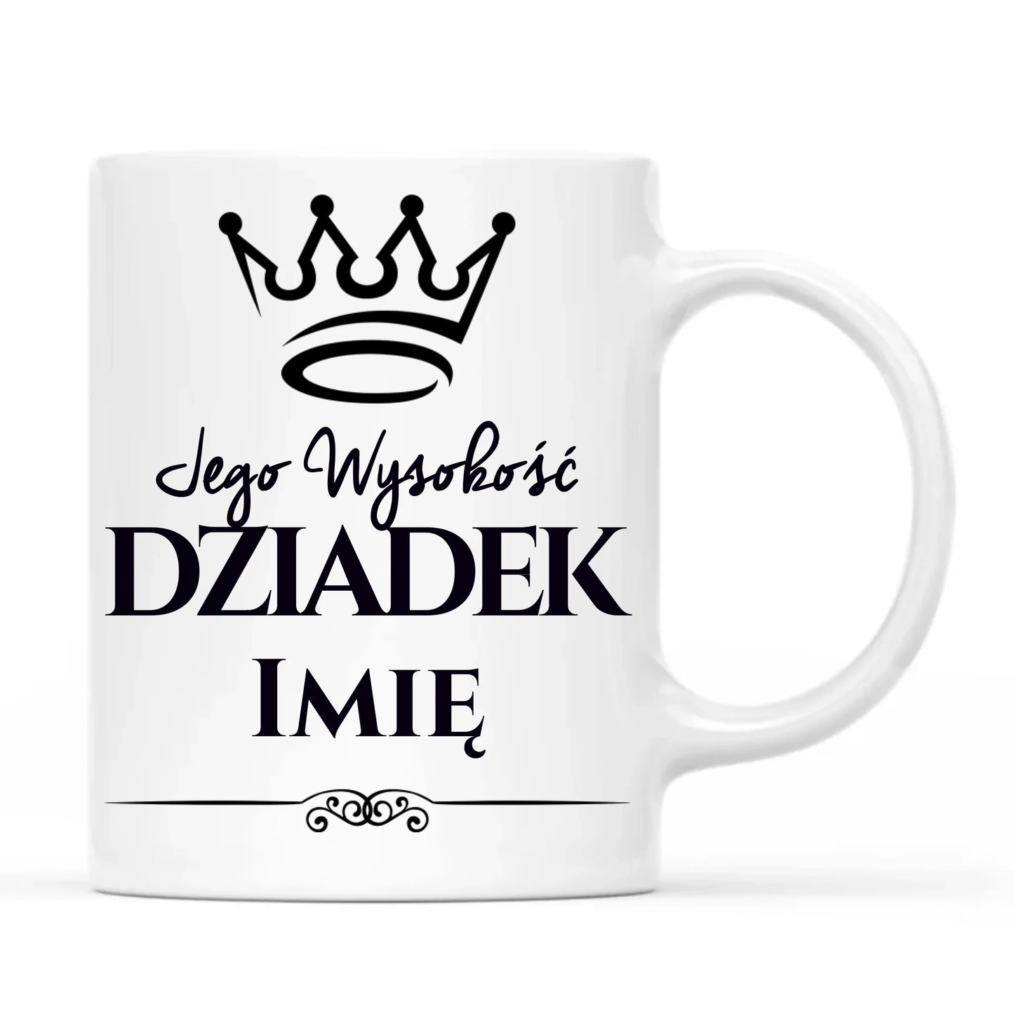 Kubek dla dziadka - Jego Wysokość dziadek - personalizowany D11 - StoryCups.pl