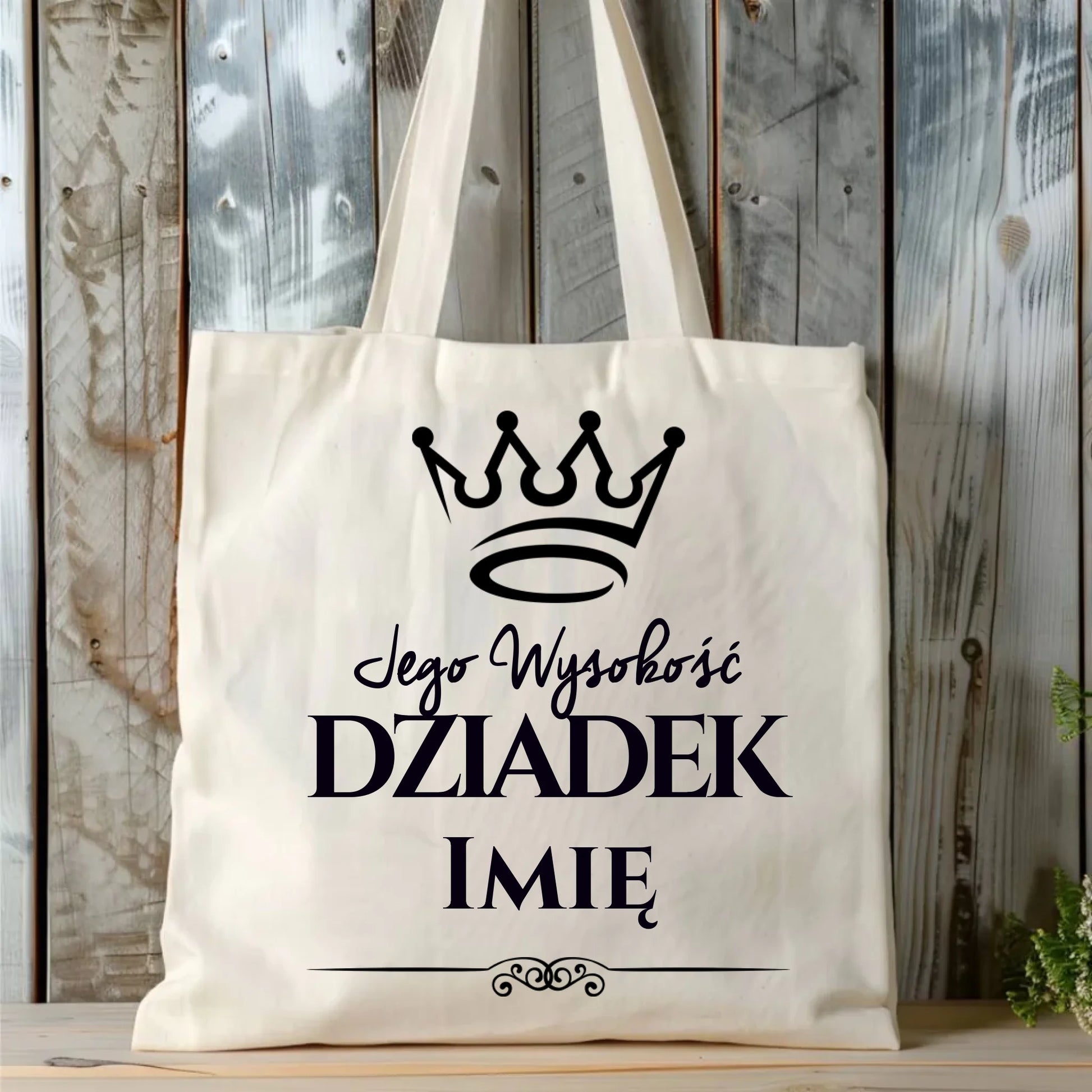 Torba dla dziadka - Jego Wysokość dziadek - personalizowana D11 - StoryCups.pl