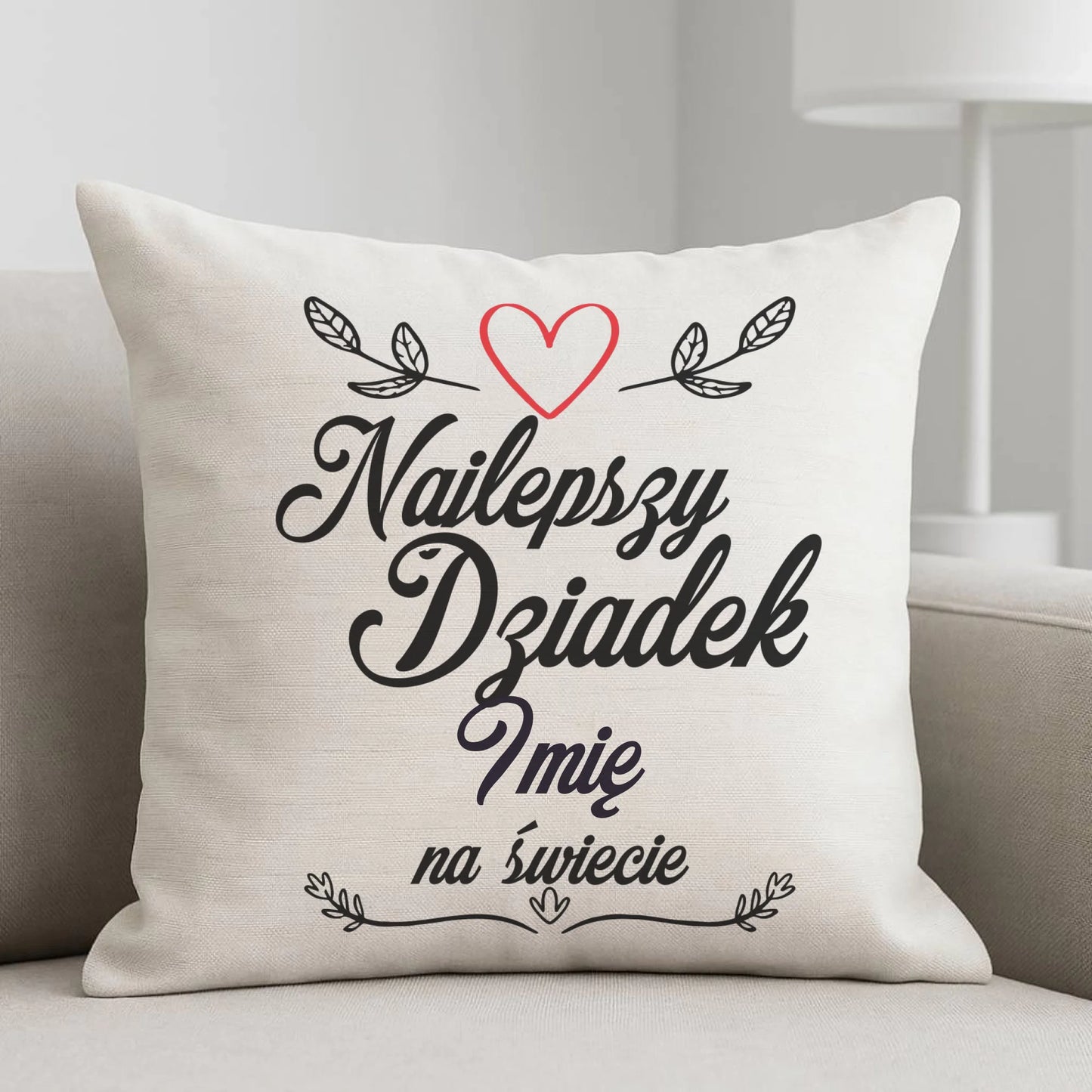 Poduszka dla dziadka - Najlepszy dziadek na Świecie - personalizowana D12 - StoryCups.pl