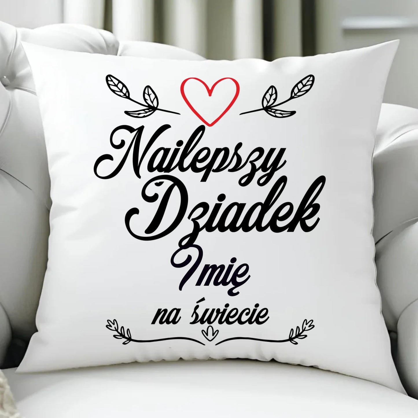 Poduszka dla dziadka - Najlepszy dziadek na Świecie - personalizowana D12 - StoryCups.pl