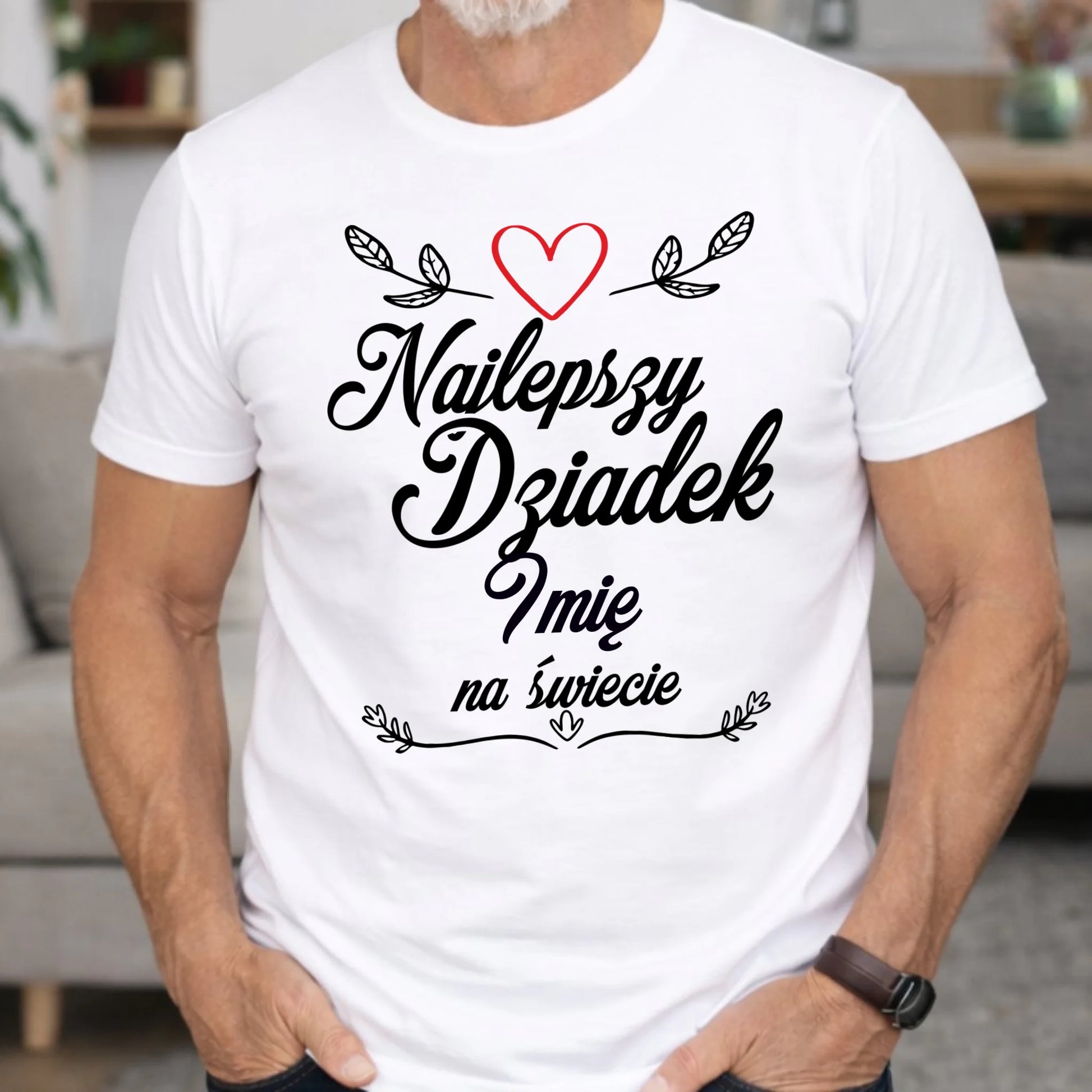 Koszulka dla dziadka - Najlepszy dziadek na Świecie - personalizowana D12 - StoryCups.pl