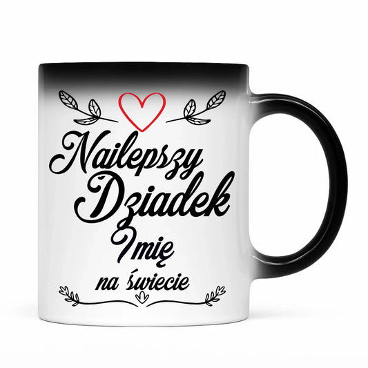 Kubek magiczny dla dziadka - Najlepszy dziadek na Świecie - personalizowany D12 - StoryCups.pl