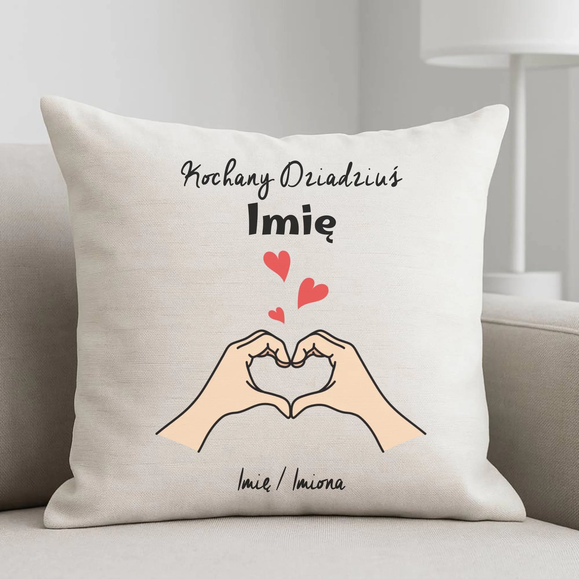 Poduszka dla dziadka - Kochany Dziadek podpis - personalizowana D13 - StoryCups.pl