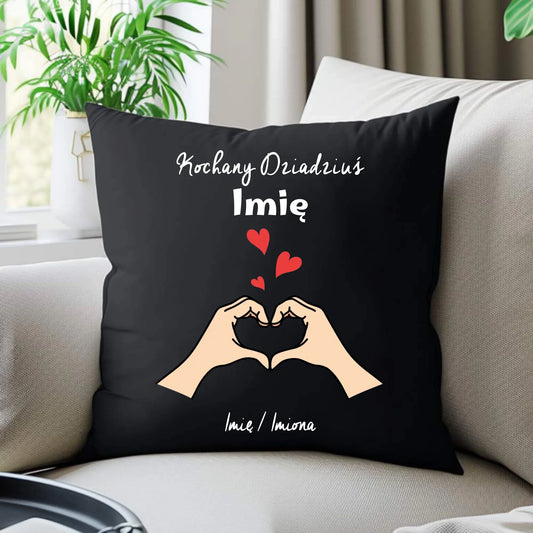 Poduszka dekoracyjna dla dziadka - Kochany Dziadek podpis - personalizowana D13 - StoryCups.pl