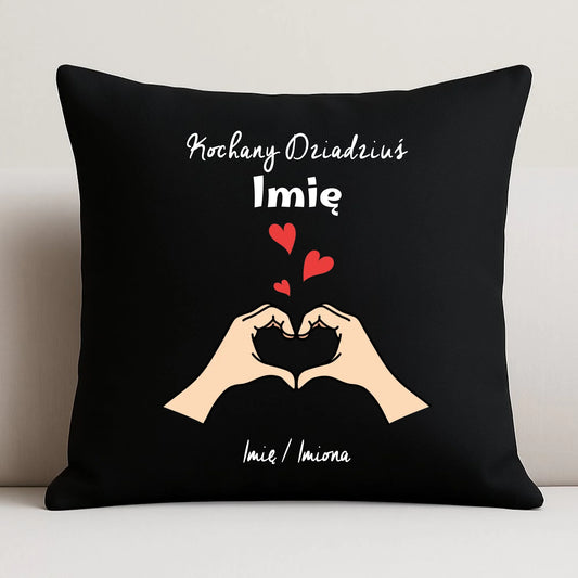 Poduszka dekoracyjna dla dziadka - Kochany Dziadek podpis - personalizowana D13 - StoryCups.pl