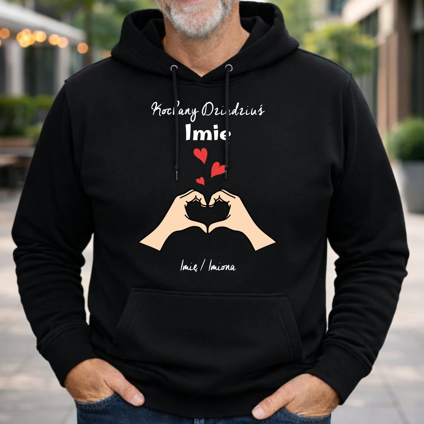 Bluza z kapturem dla dziadka - Kochany Dziadek podpis - personalizowana D13 - StoryCups.pl