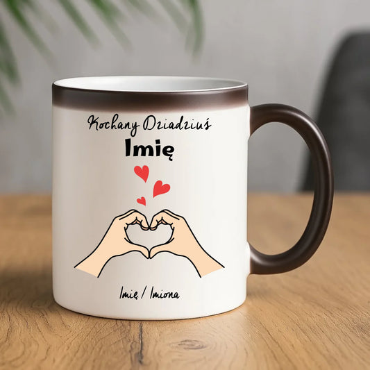 Kubek magiczny dla dziadka - Kochany Dziadek podpis - personalizowany D13 - StoryCups.pl