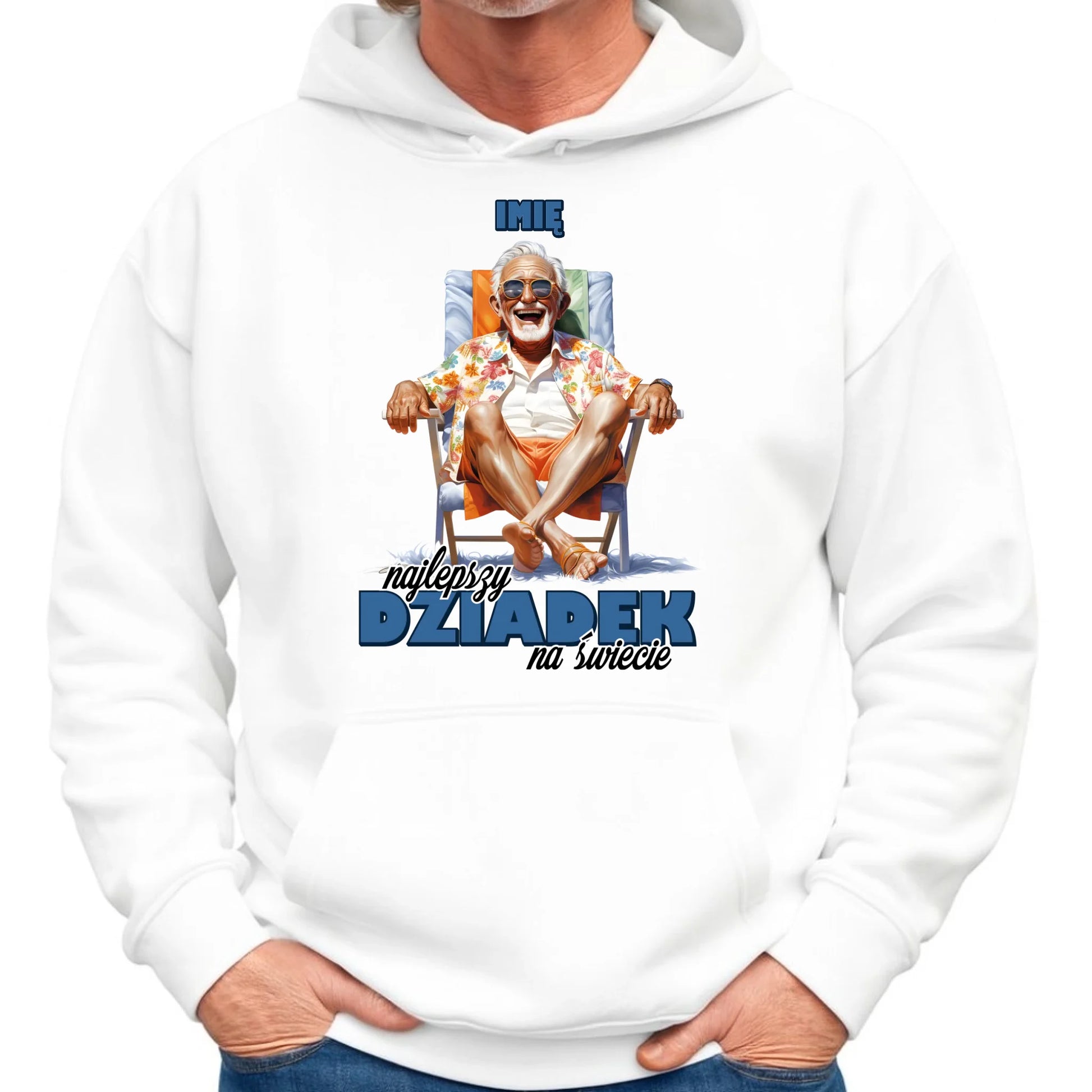 Bluza z kapturem dla dziadka - Najlepszy Dziadek na świecie - personalizowana D14 - StoryCups.pl