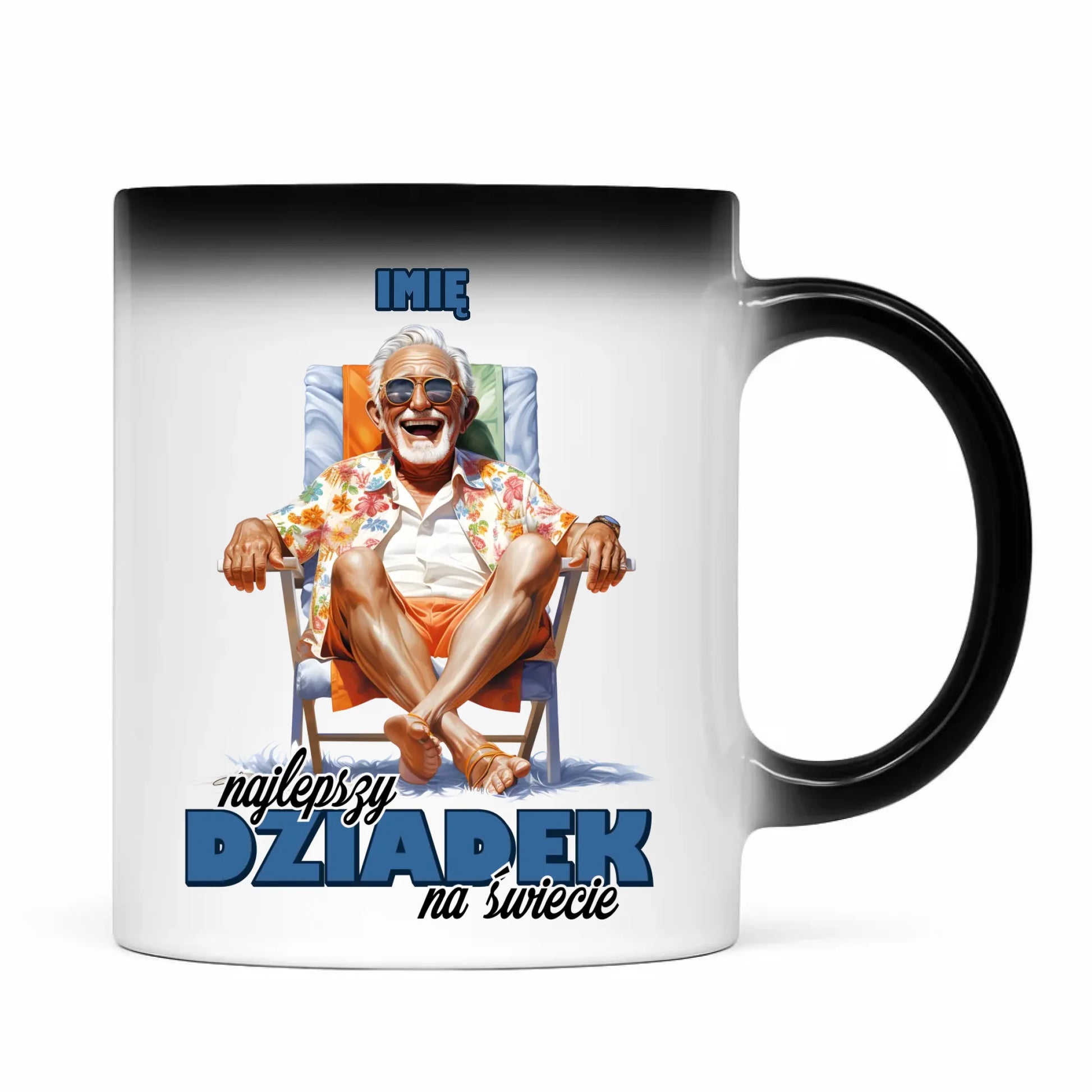 Kubek magiczny dla dziadka - Najlepszy Dziadek na świecie - personalizowany D14 - StoryCups.pl