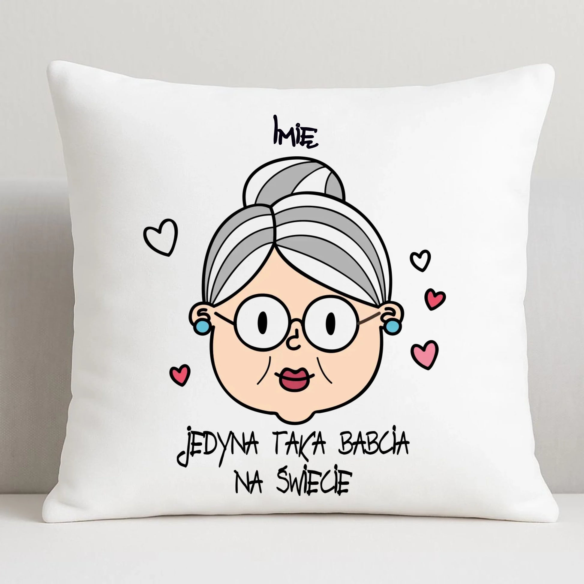 Poduszka dla babci - Jedyna taka babcia na świecie - personalizowana B15 - StoryCups.pl