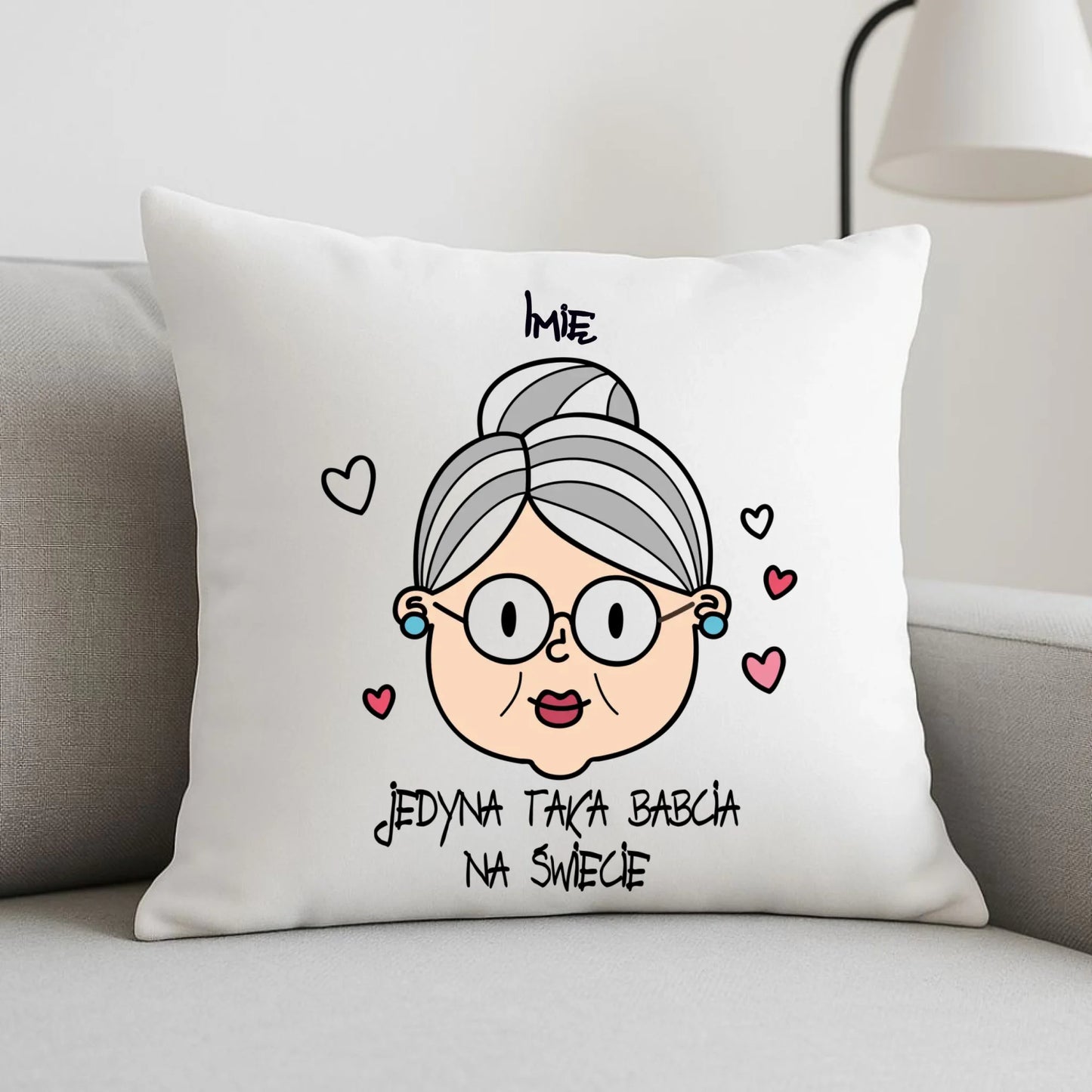 Poduszka dla babci - Jedyna taka babcia na świecie - personalizowana B15 - StoryCups.pl