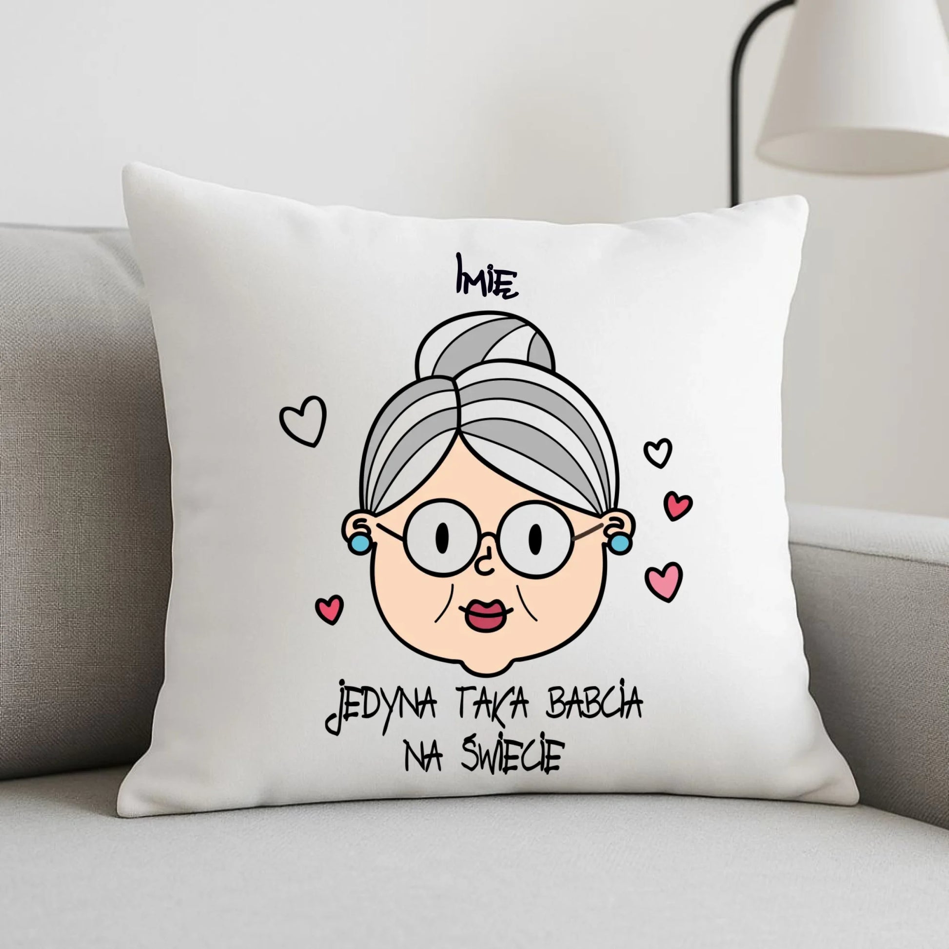 Poduszka dla babci - Jedyna taka babcia na świecie - personalizowana B15 - StoryCups.pl