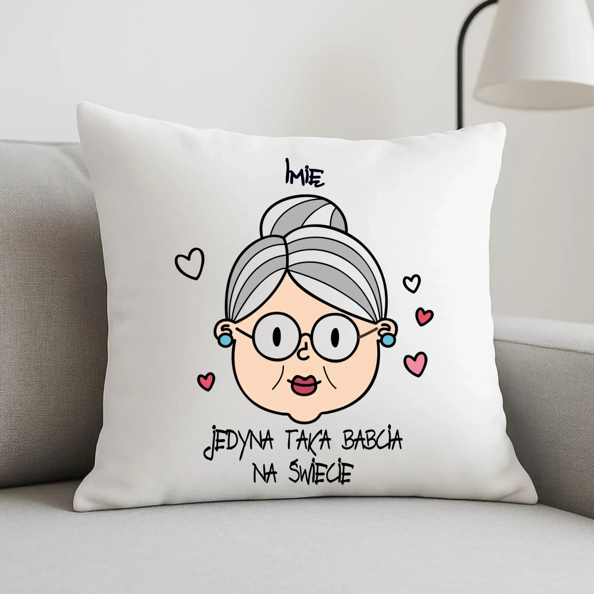 Poduszka dla babci - Jedyna taka babcia na świecie - personalizowana B15 - StoryCups.pl