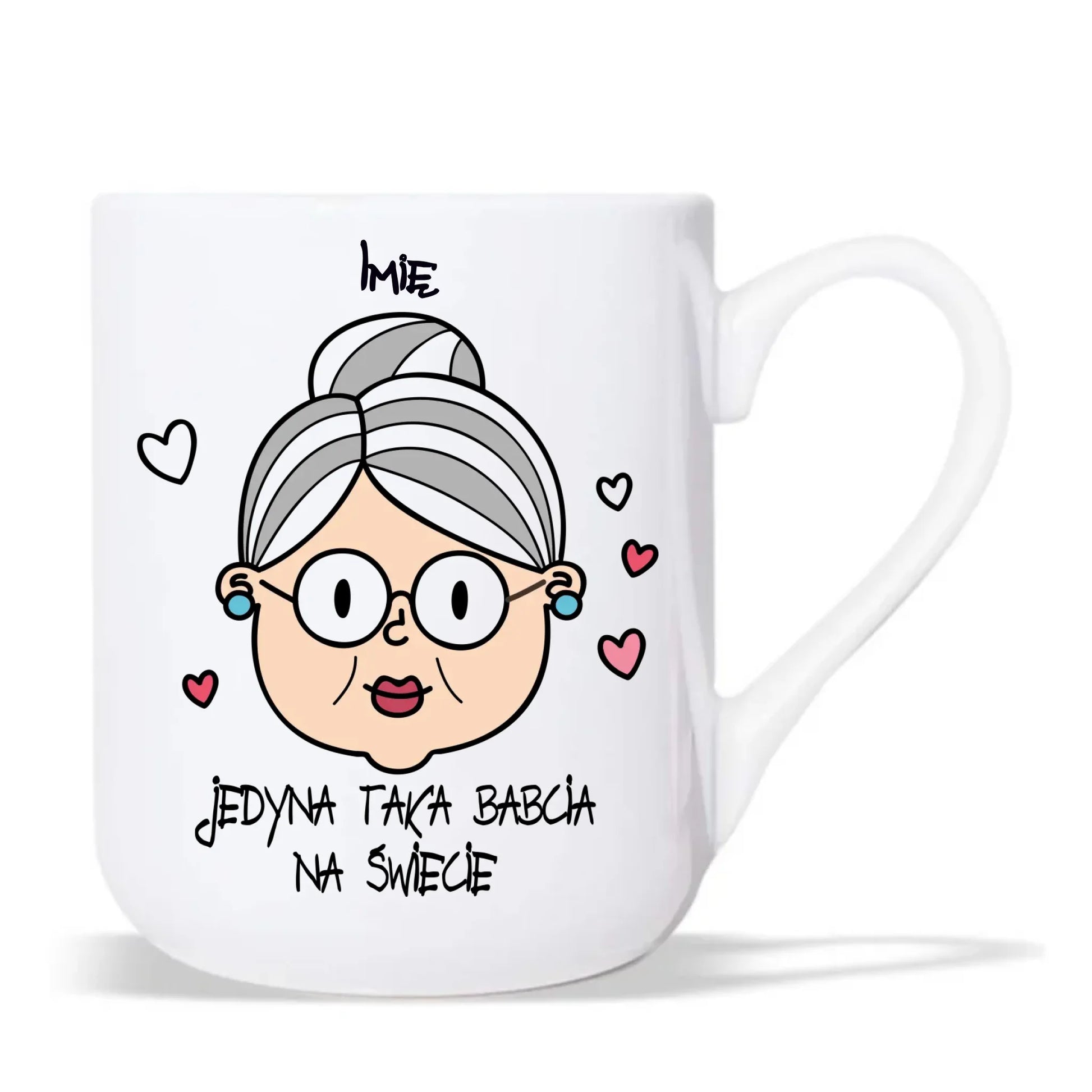 Kubek elegant dla babci - Jedyna taka babcia na świecie - personalizowany B15 - StoryCups.pl