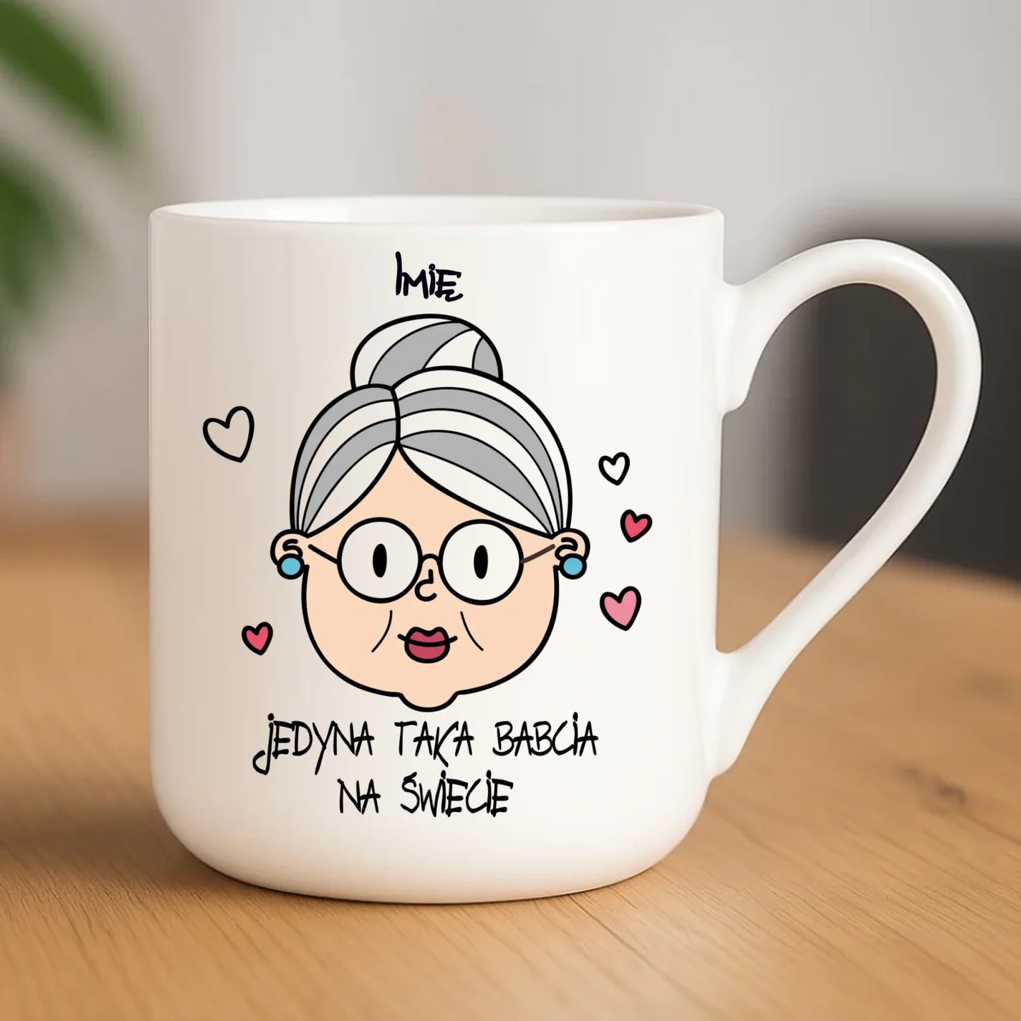 Kubek elegant dla babci - Jedyna taka babcia na świecie - personalizowany B15 - StoryCups.pl