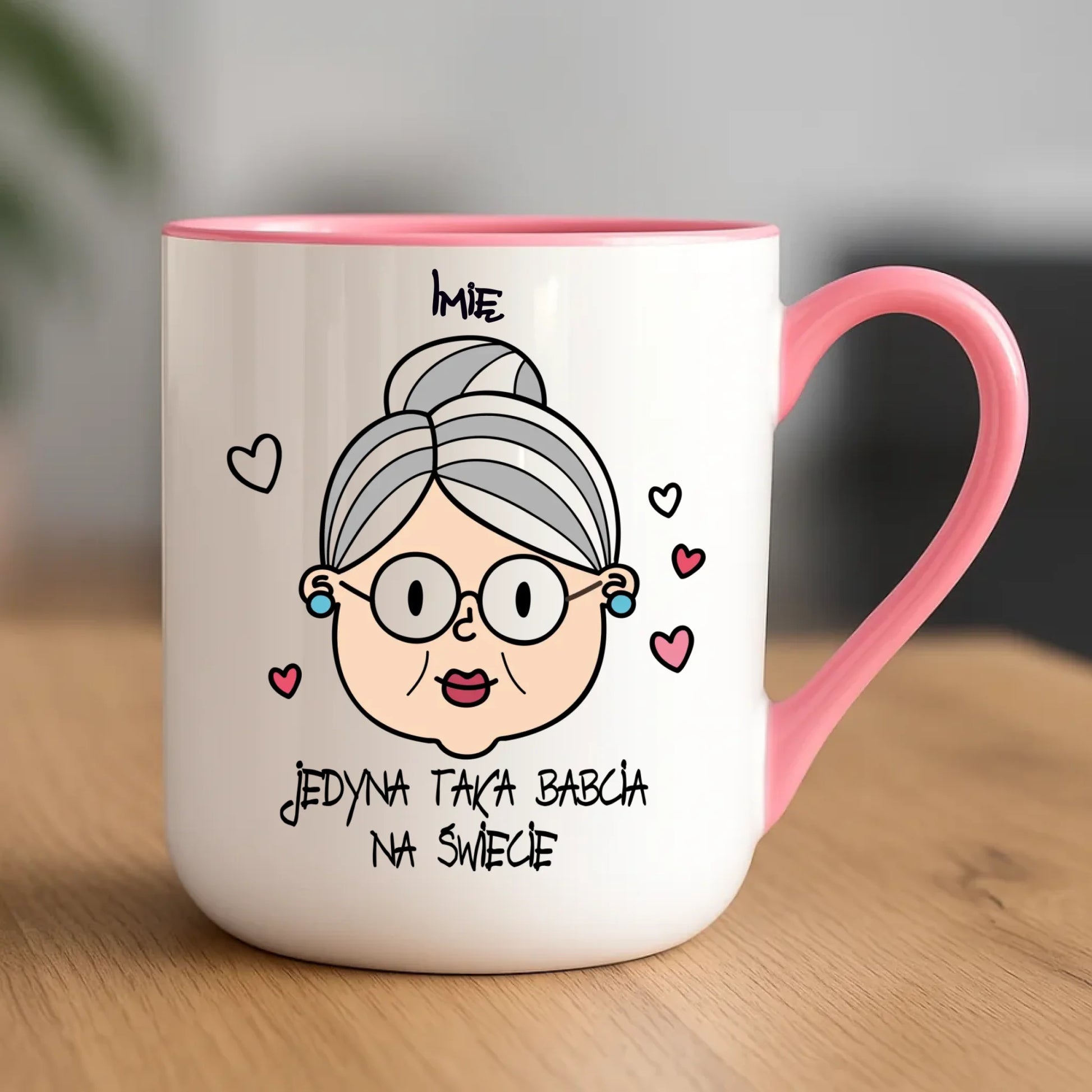 Kubek elegant dla babci - Jedyna taka babcia na świecie - personalizowany B15 - StoryCups.pl