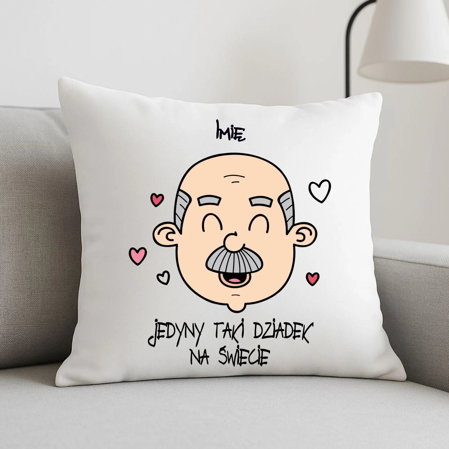 Poduszka dla dziadka - Jedyny taki dziadek na świecie - personalizowana D15 - StoryCups.pl