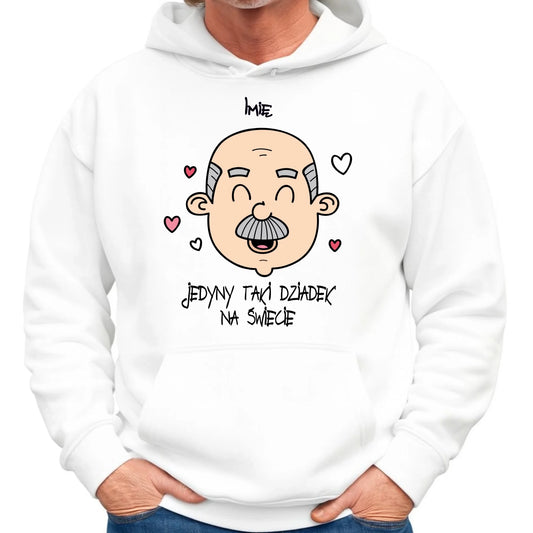 Bluza z kapturem dla dziadka - Jedyny taki dziadek na świecie - personalizowana D15 - StoryCups.pl