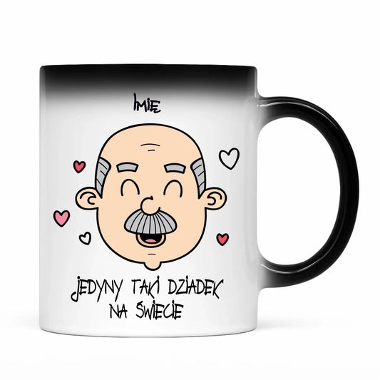 Kubek magiczny dla dziadka - Jedyny taki dziadek na świecie - personalizowany D15 - StoryCups.pl