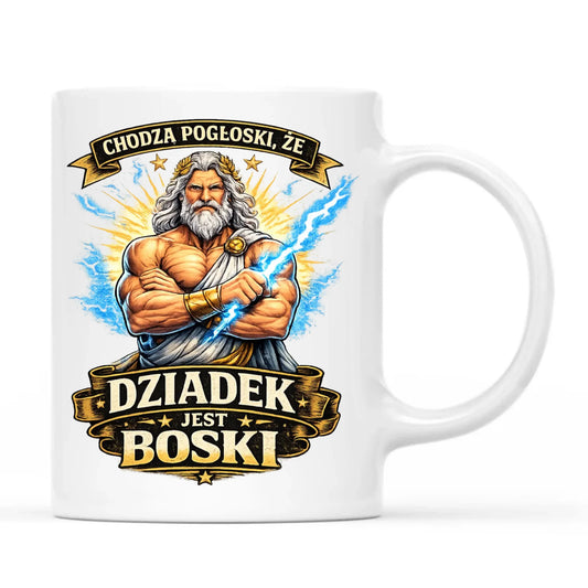 Kubek dla dziadka - Chodzą pogłoski, że dziadek jest boski D16 - StoryCups.pl