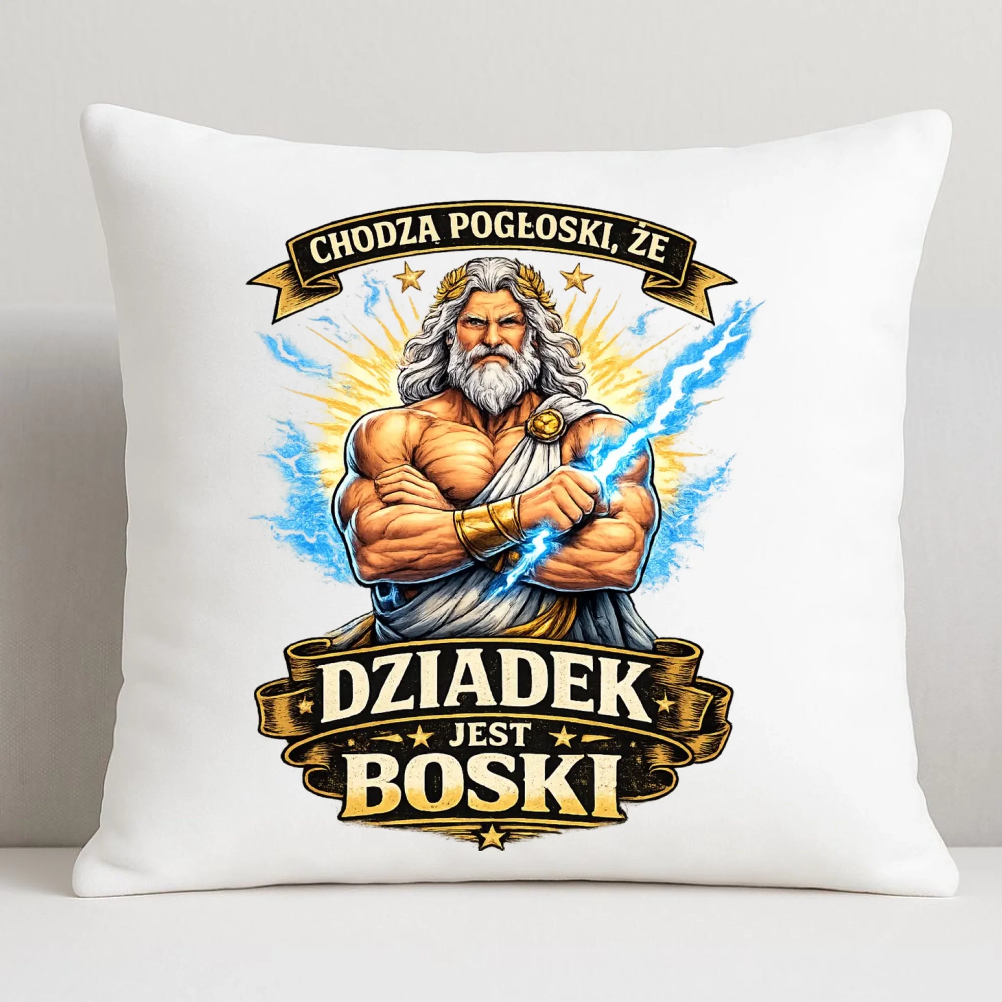 Poduszka dla dziadka - Chodzą pogłoski, że dziadek jest boski D16 - StoryCups.pl