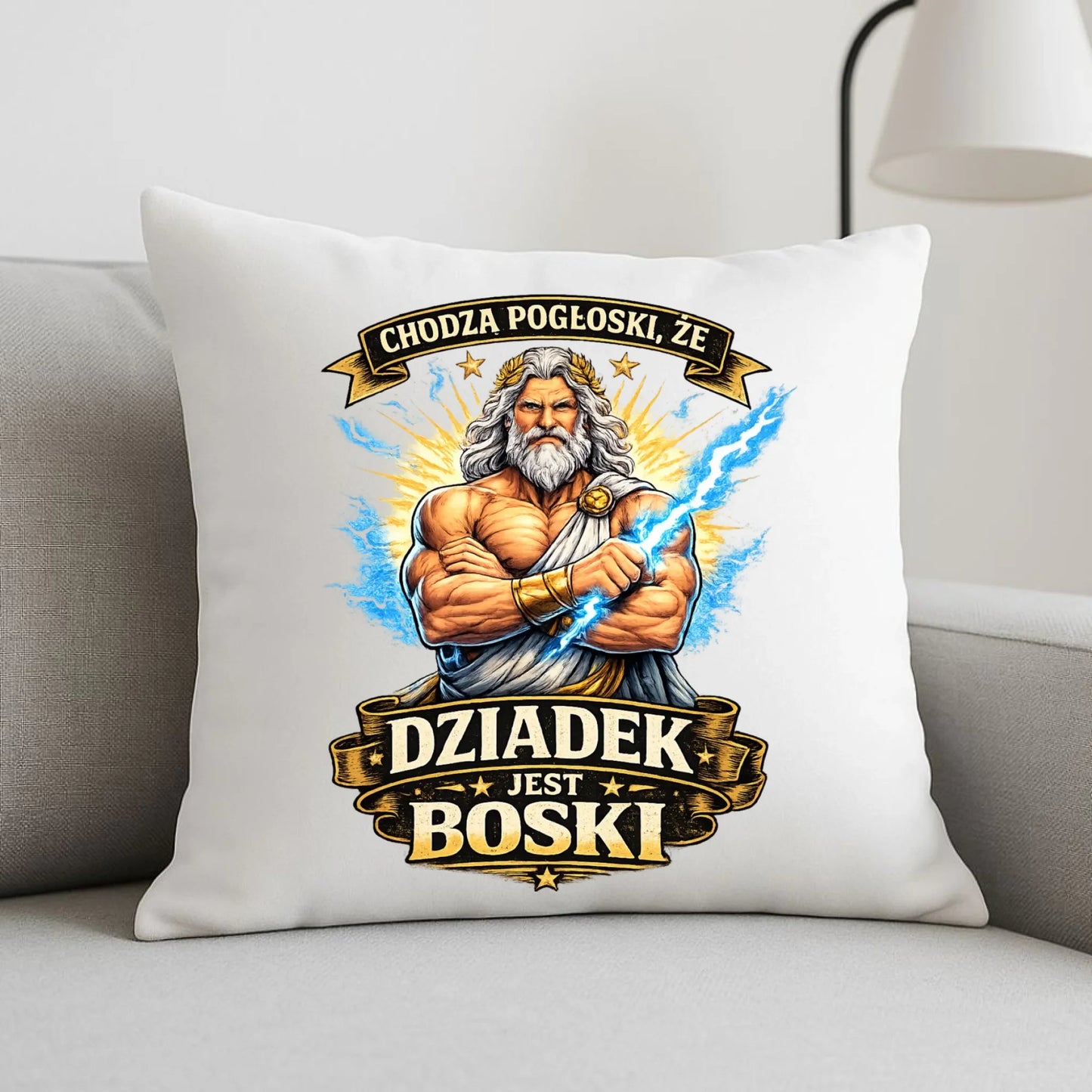 Poduszka dla dziadka - Chodzą pogłoski, że dziadek jest boski D16 - StoryCups.pl