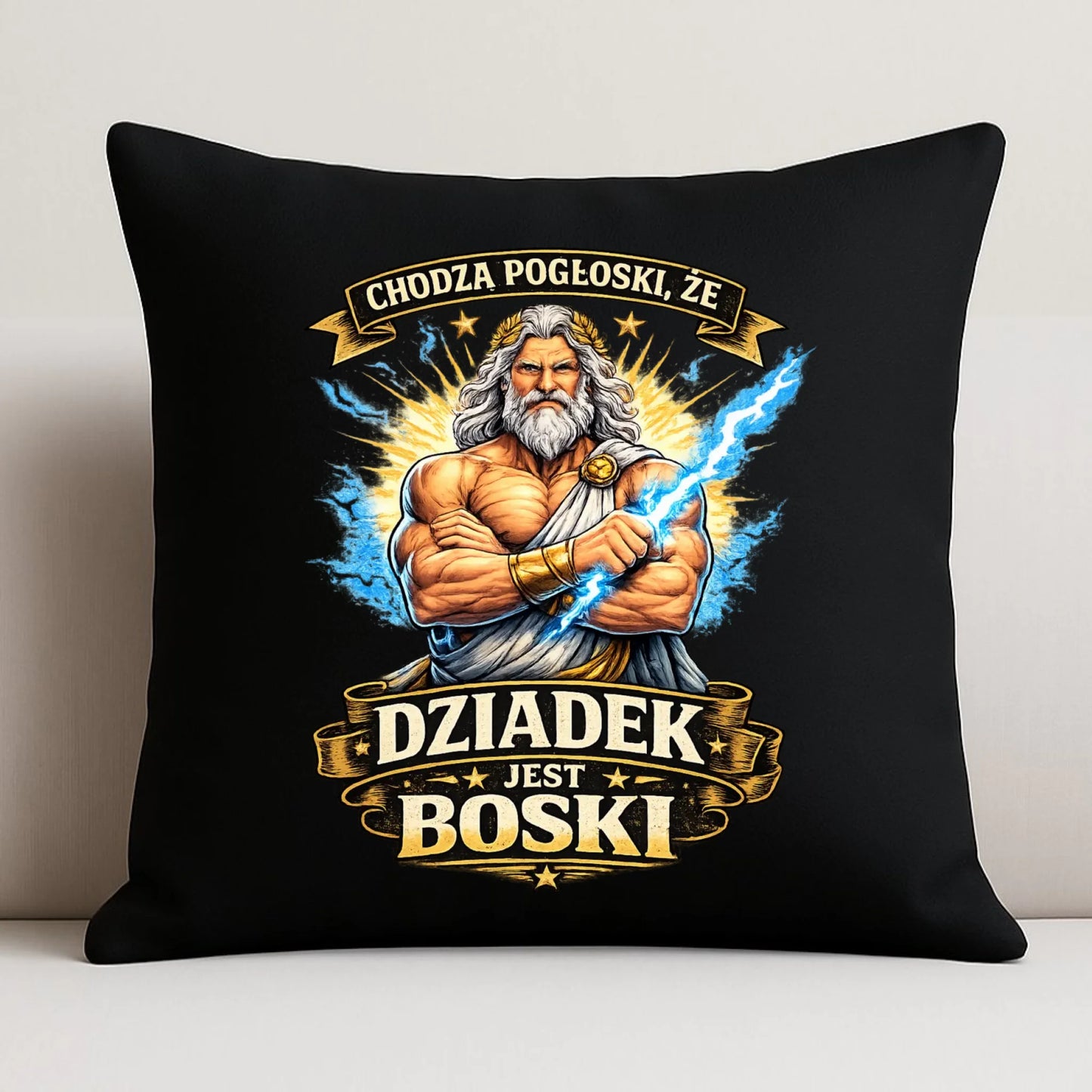 Poduszka dekoracyjna dla dziadka - Chodzą pogłoski, że dziadek jest boski D16 - StoryCups.pl