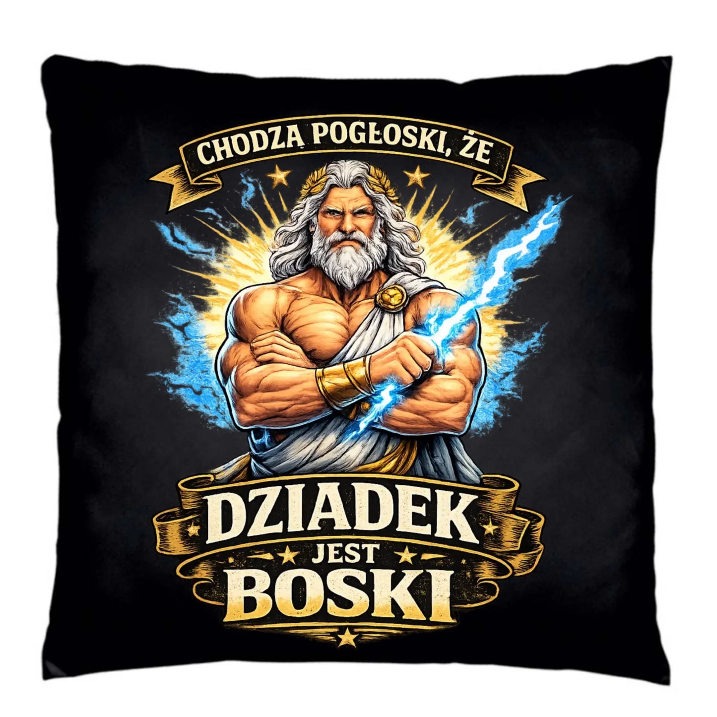 Poduszka dekoracyjna dla dziadka - Chodzą pogłoski, że dziadek jest boski D16 - StoryCups.pl