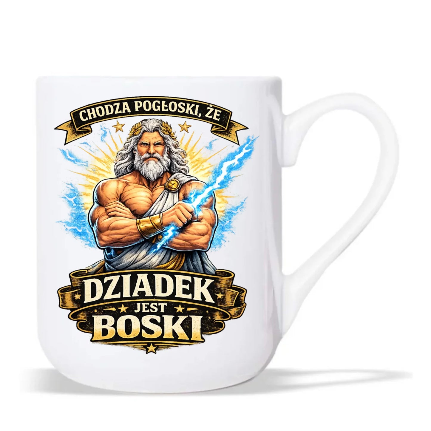 Kubek elegant dla dziadka - Chodzą pogłoski, że dziadek jest boski D16 - StoryCups.pl