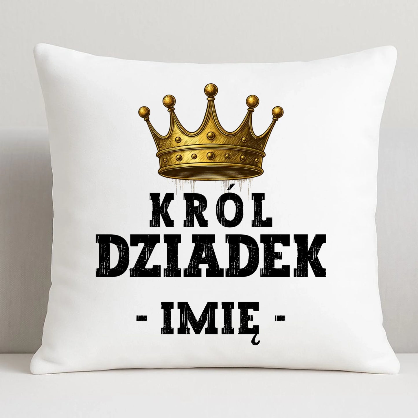 Poduszka dla dziadka - Król Dziadek - personalizowana D17 - StoryCups.pl