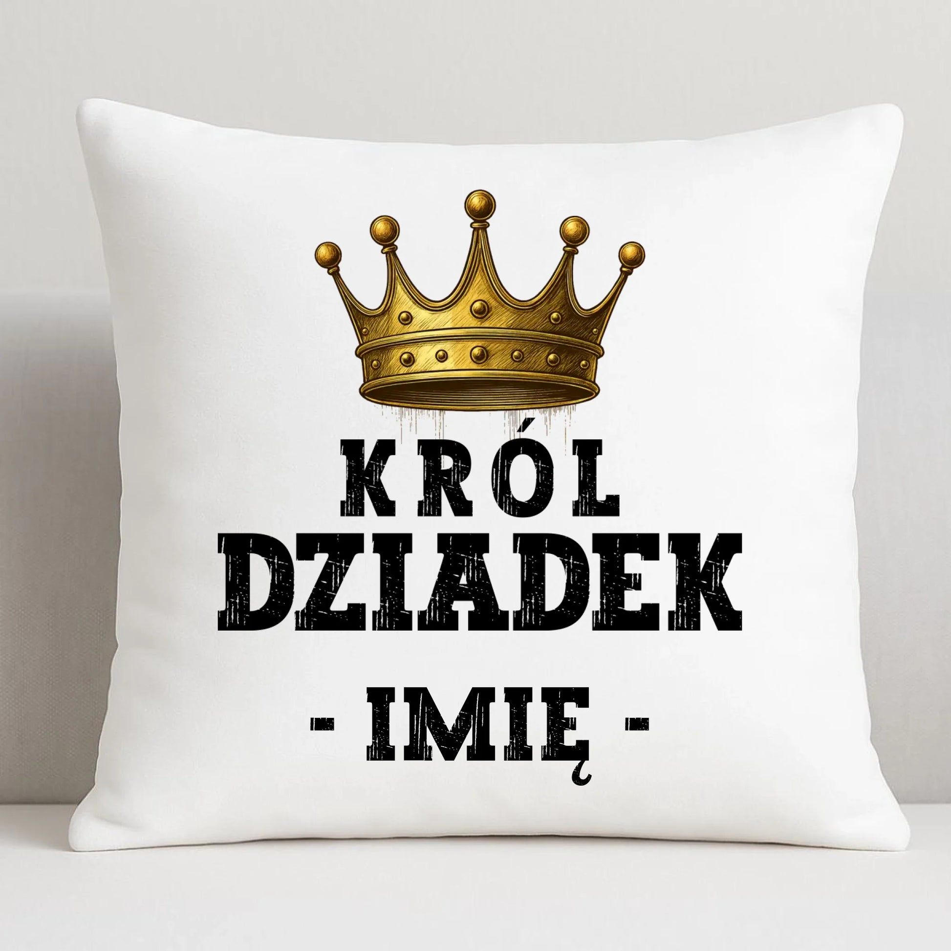 Poduszka dla dziadka - Król Dziadek - personalizowana D17 - StoryCups.pl