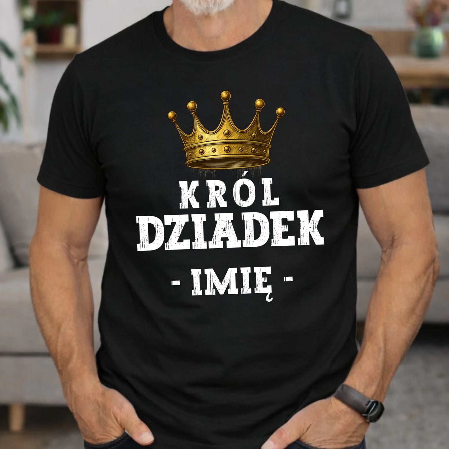 Koszulka dla dziadka - Król Dziadek - personalizowana D17 - StoryCups.pl