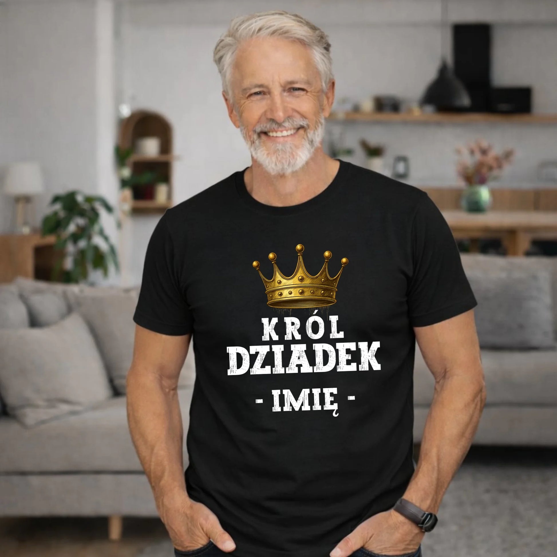 Koszulka dla dziadka - Król Dziadek - personalizowana D17 - StoryCups.pl