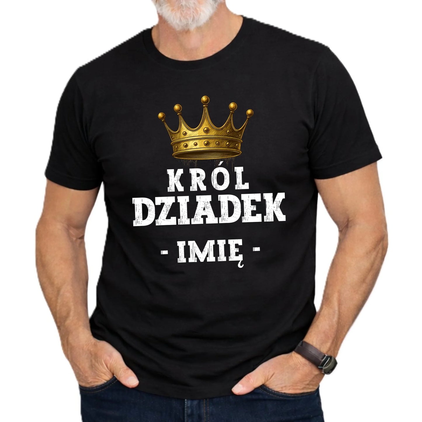Koszulka dla dziadka - Król Dziadek - personalizowana D17 - StoryCups.pl