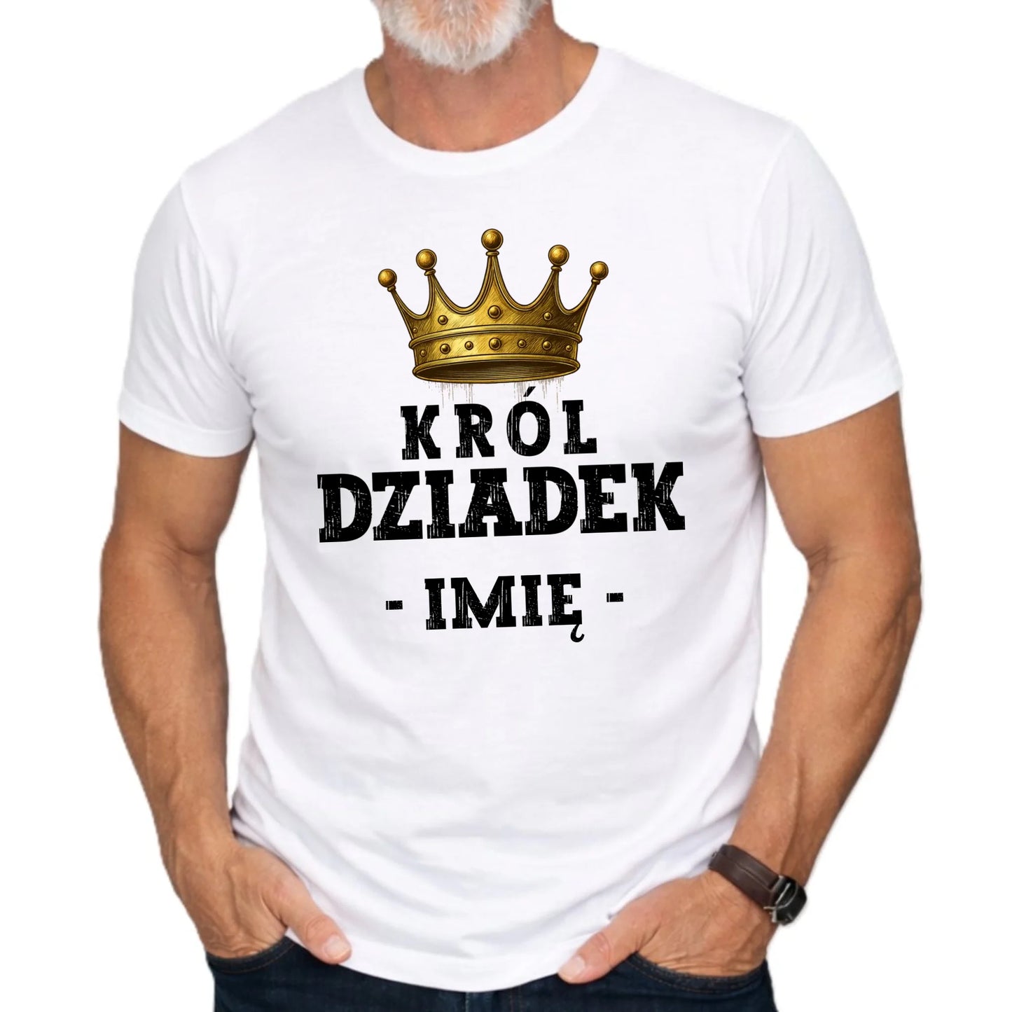Koszulka dla dziadka - Król Dziadek - personalizowana D17 - StoryCups.pl