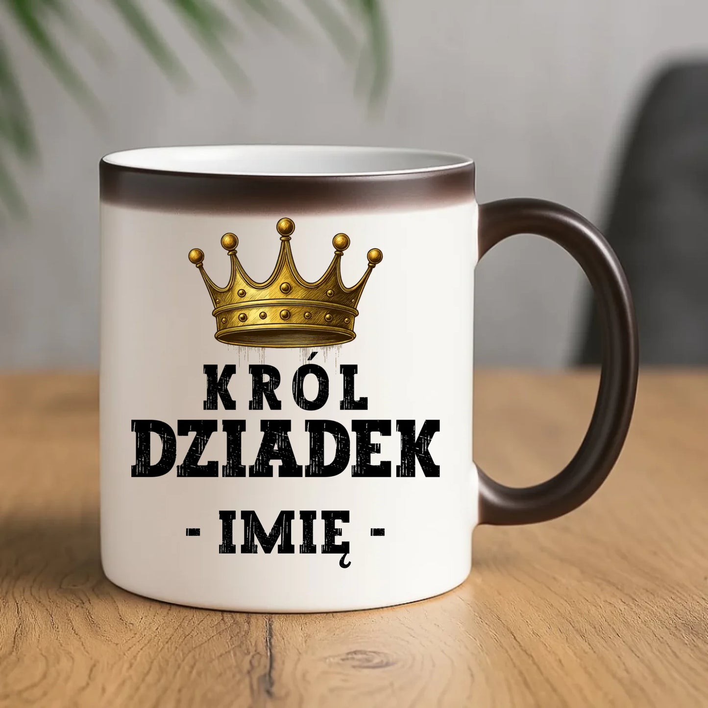 Kubek magiczny dla dziadka - Król Dziadek - personalizowany D17 - StoryCups.pl