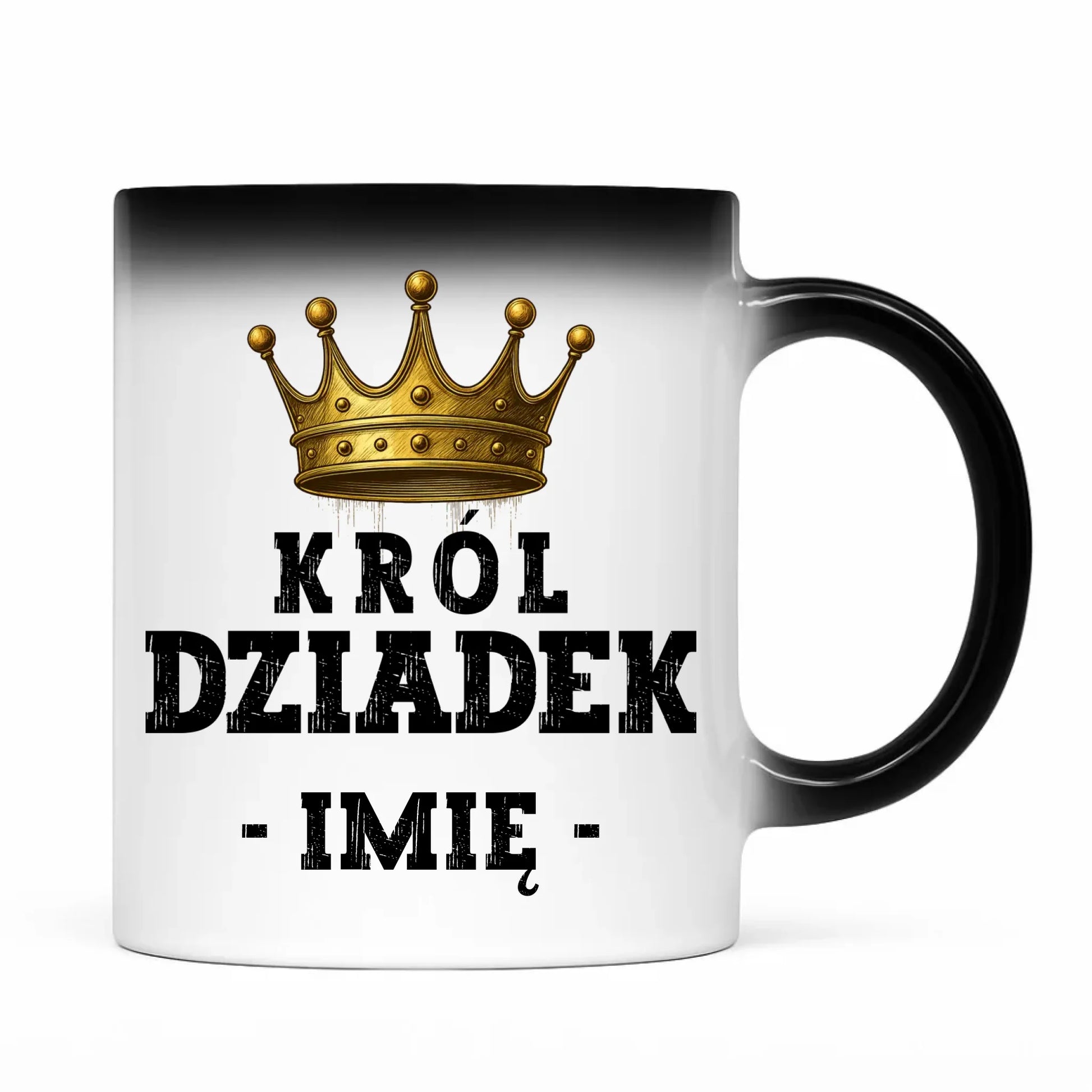 Kubek magiczny dla dziadka - Król Dziadek - personalizowany D17 - StoryCups.pl