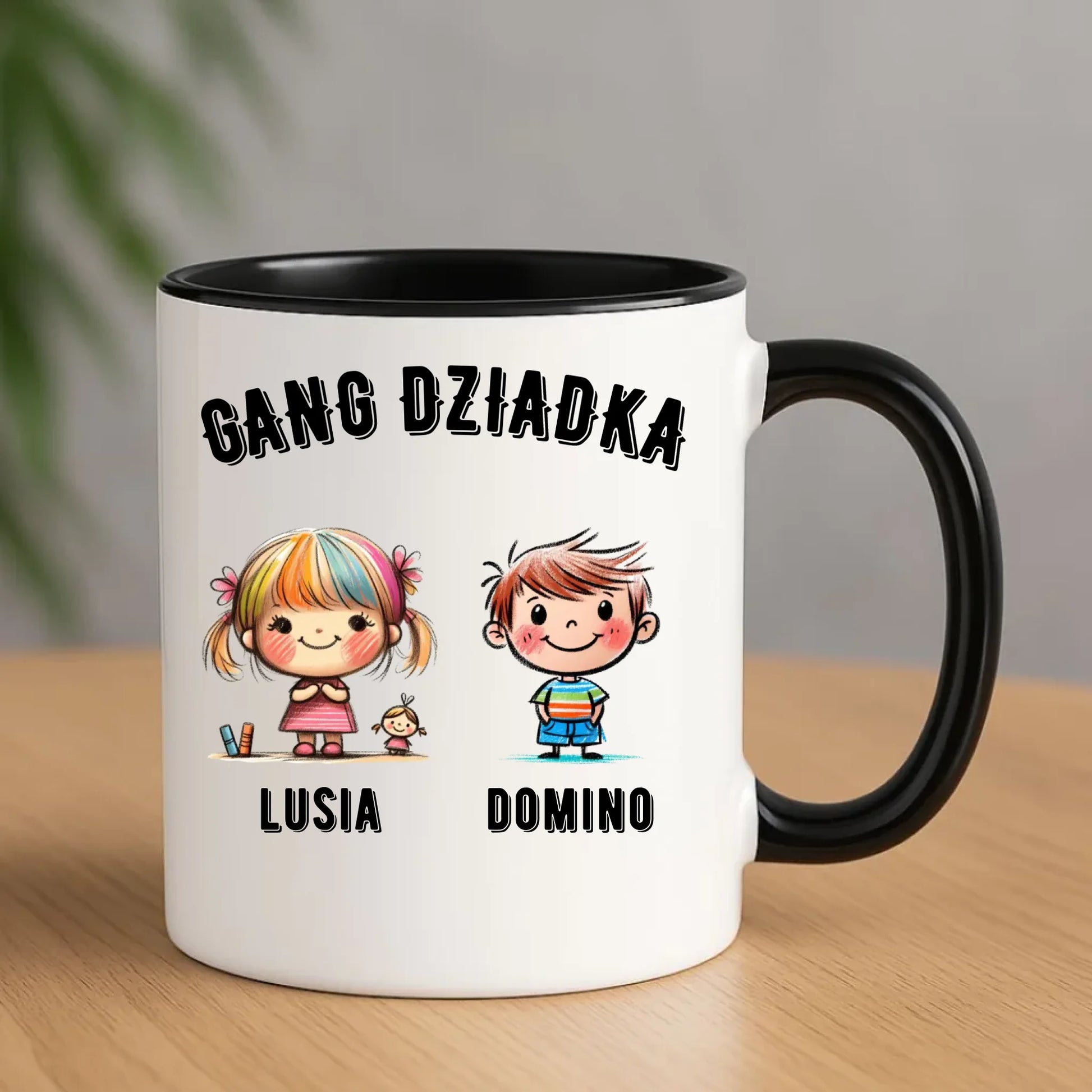 Kubek dla dziadka - Gang Dziadka imiona wnuków 2-6 - personalizowany D18 - StoryCups.pl