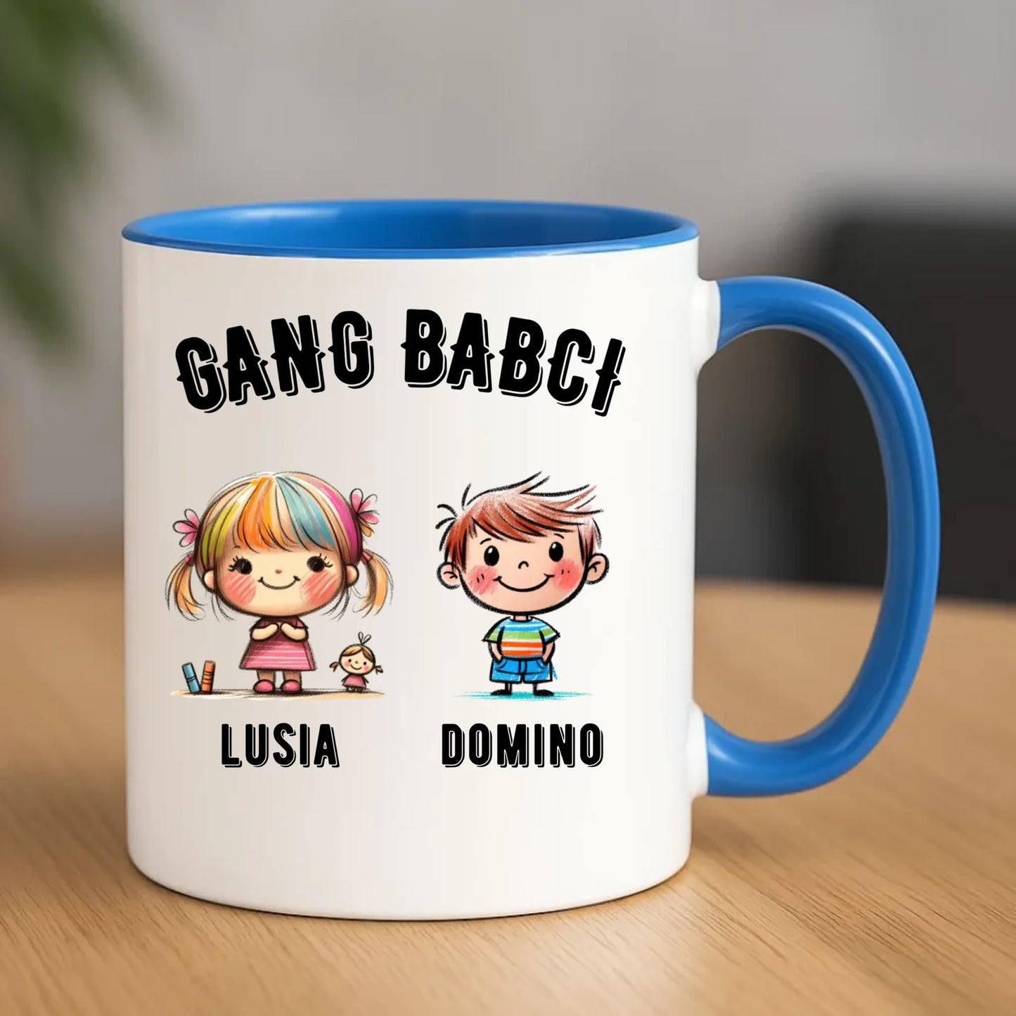 Kubek dla babci - Gang Babci imiona wnuków 2-6 - personalizowany B18 - StoryCups.pl
