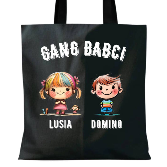Torba dla babci - Gang Babci imiona wnuków 2-6 - personalizowana B18 - StoryCups.pl