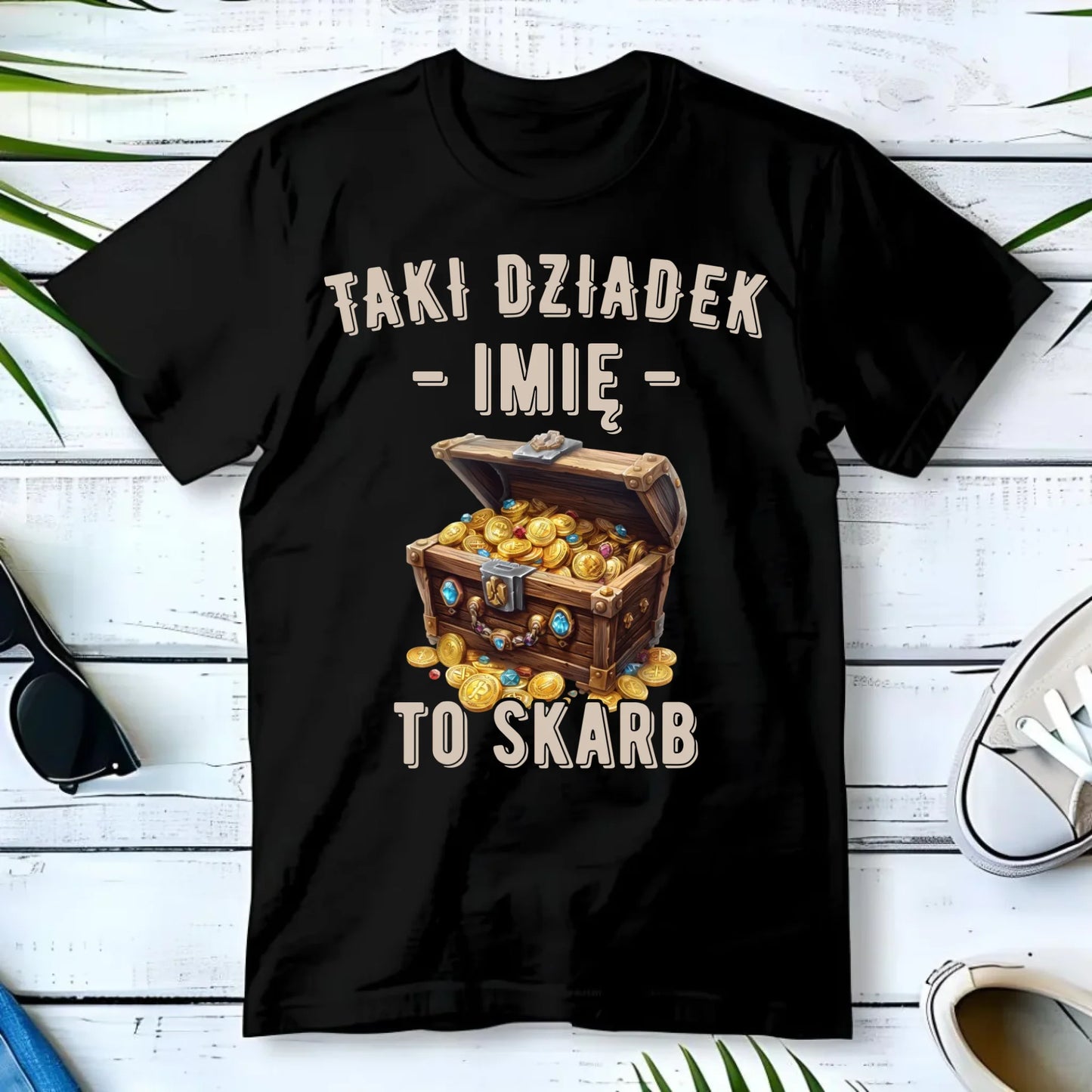 Koszulka dla dziadka - Taki dziadek to skarb - personalizowana D19 - StoryCups.pl