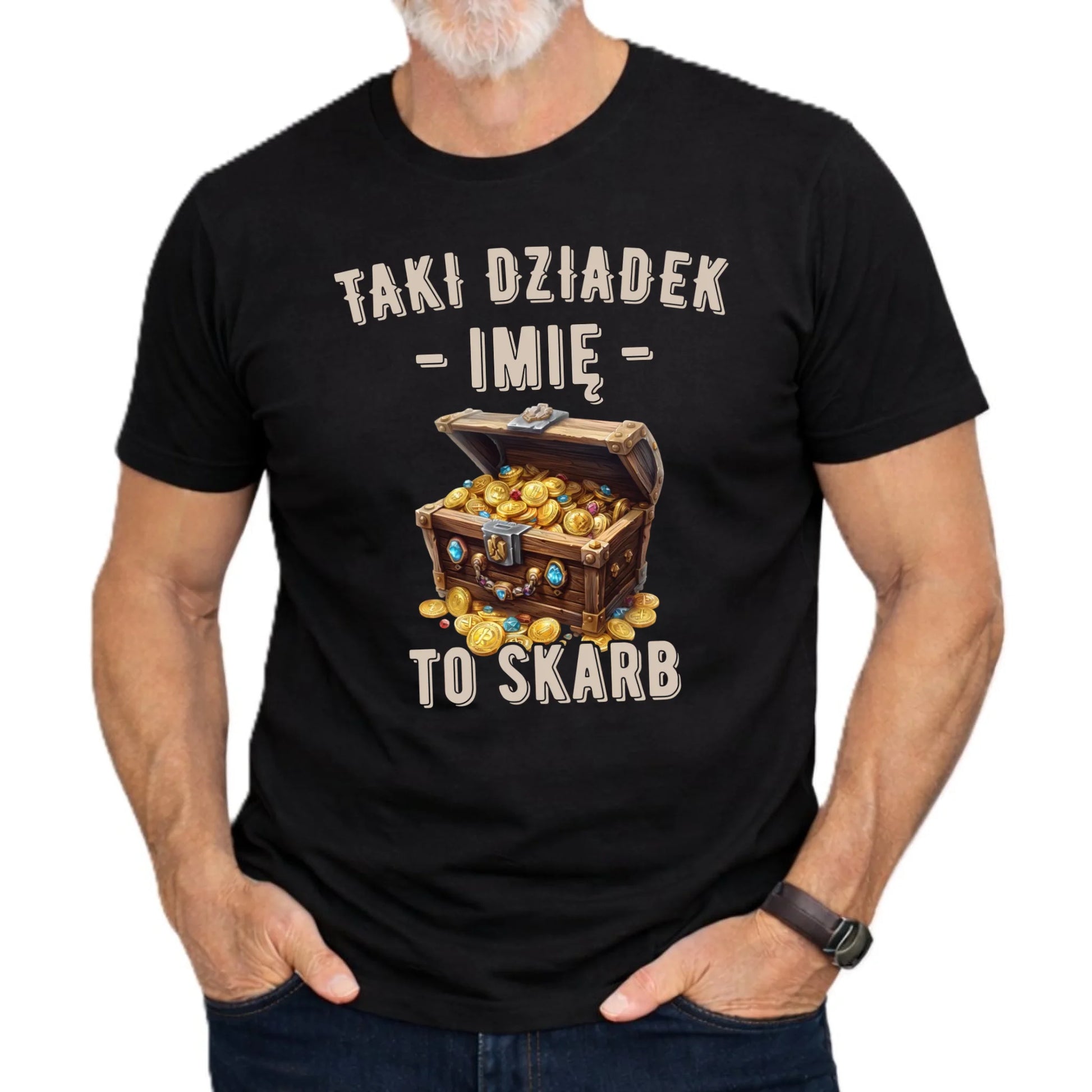 Koszulka dla dziadka - Taki dziadek to skarb - personalizowana D19 - StoryCups.pl