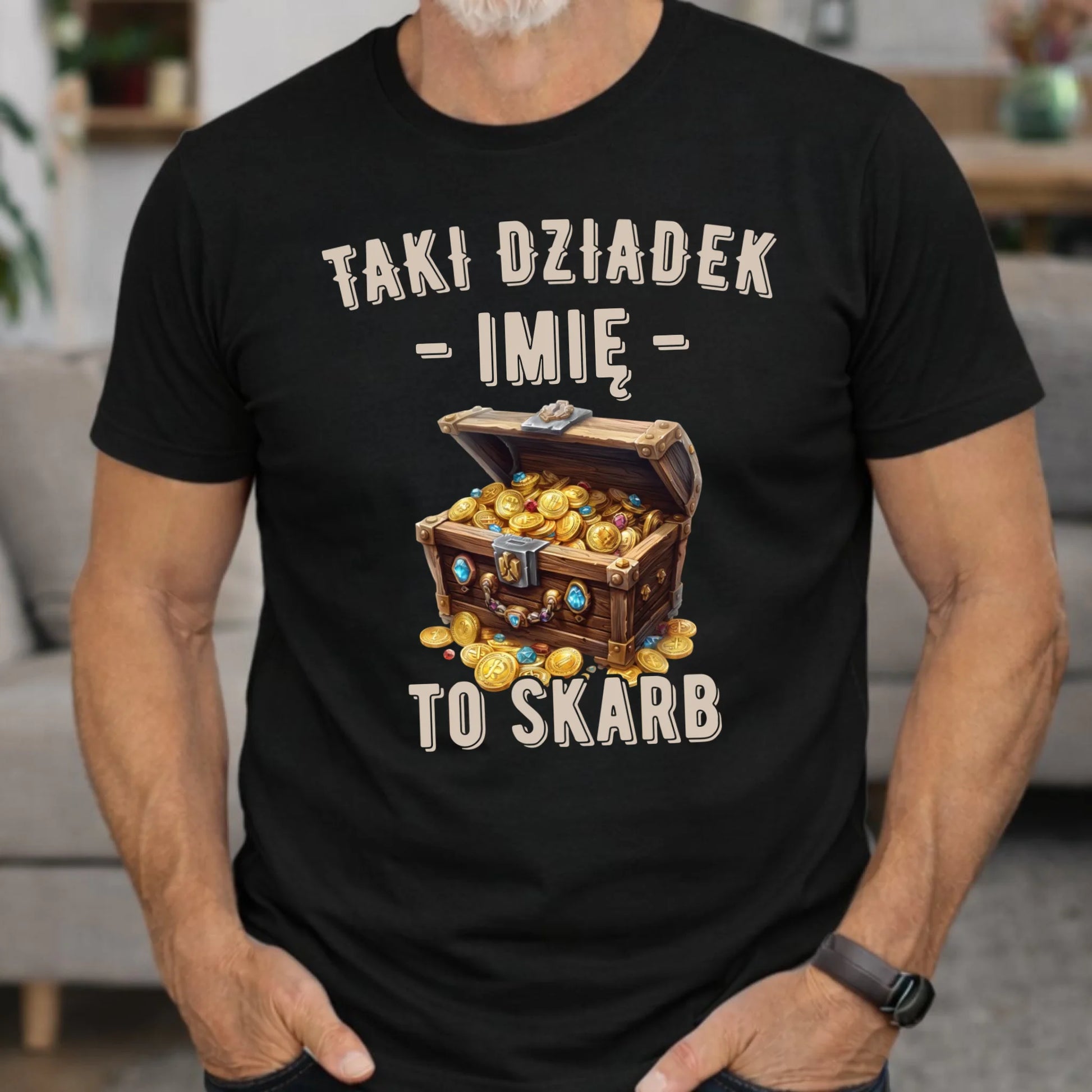 Koszulka dla dziadka - Taki dziadek to skarb - personalizowana D19 - StoryCups.pl