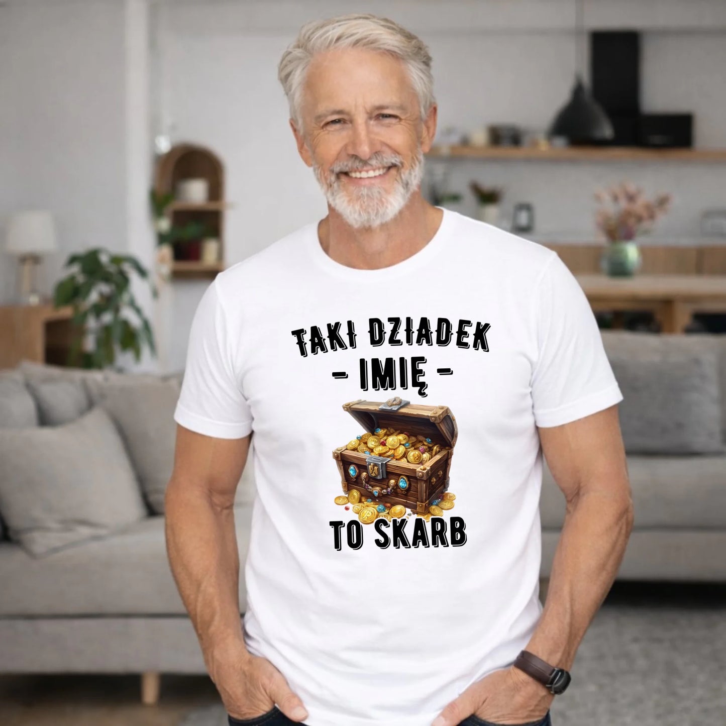 Koszulka dla dziadka - Taki dziadek to skarb - personalizowana D19 - StoryCups.pl