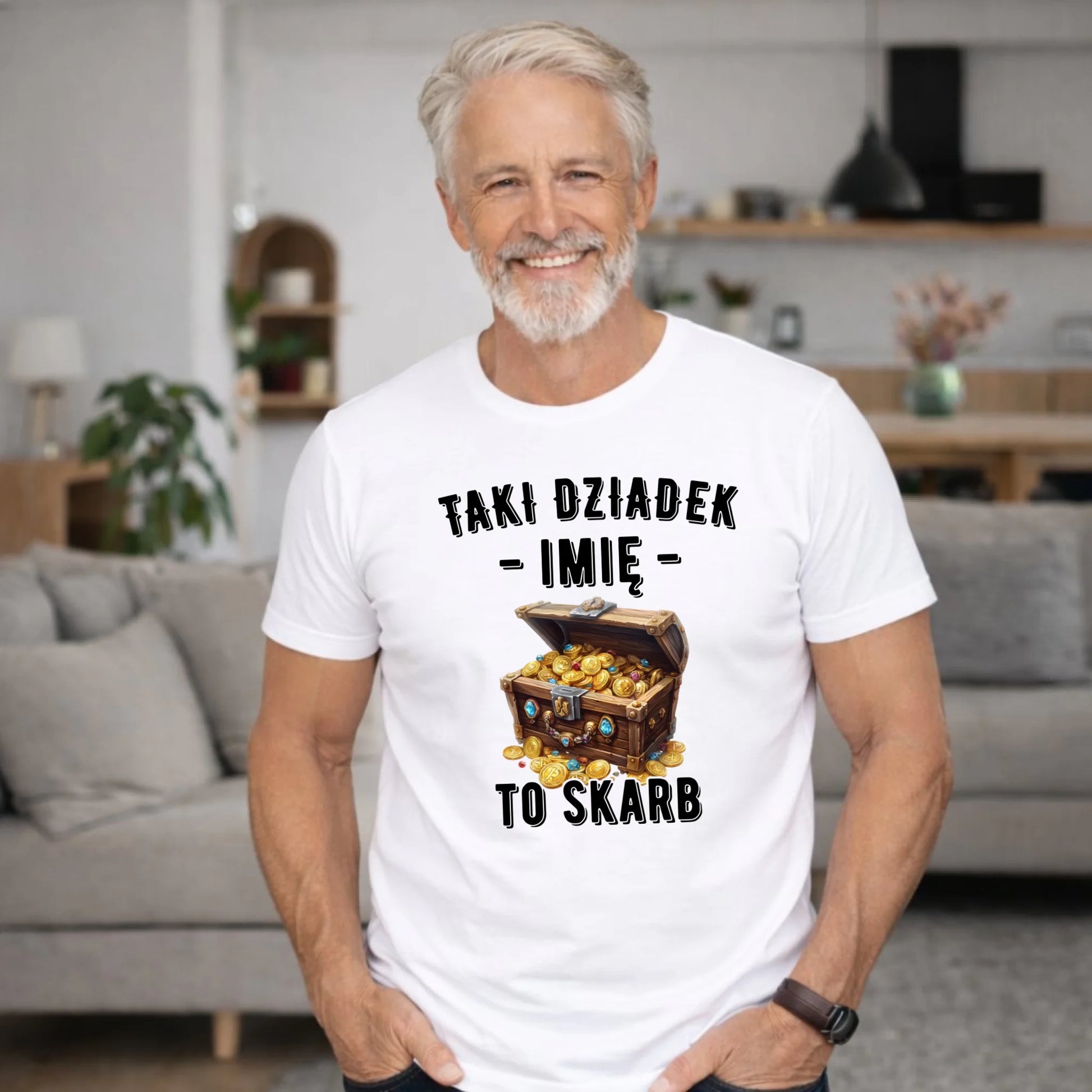 Koszulka dla dziadka - Taki dziadek to skarb - personalizowana D19 - StoryCups.pl