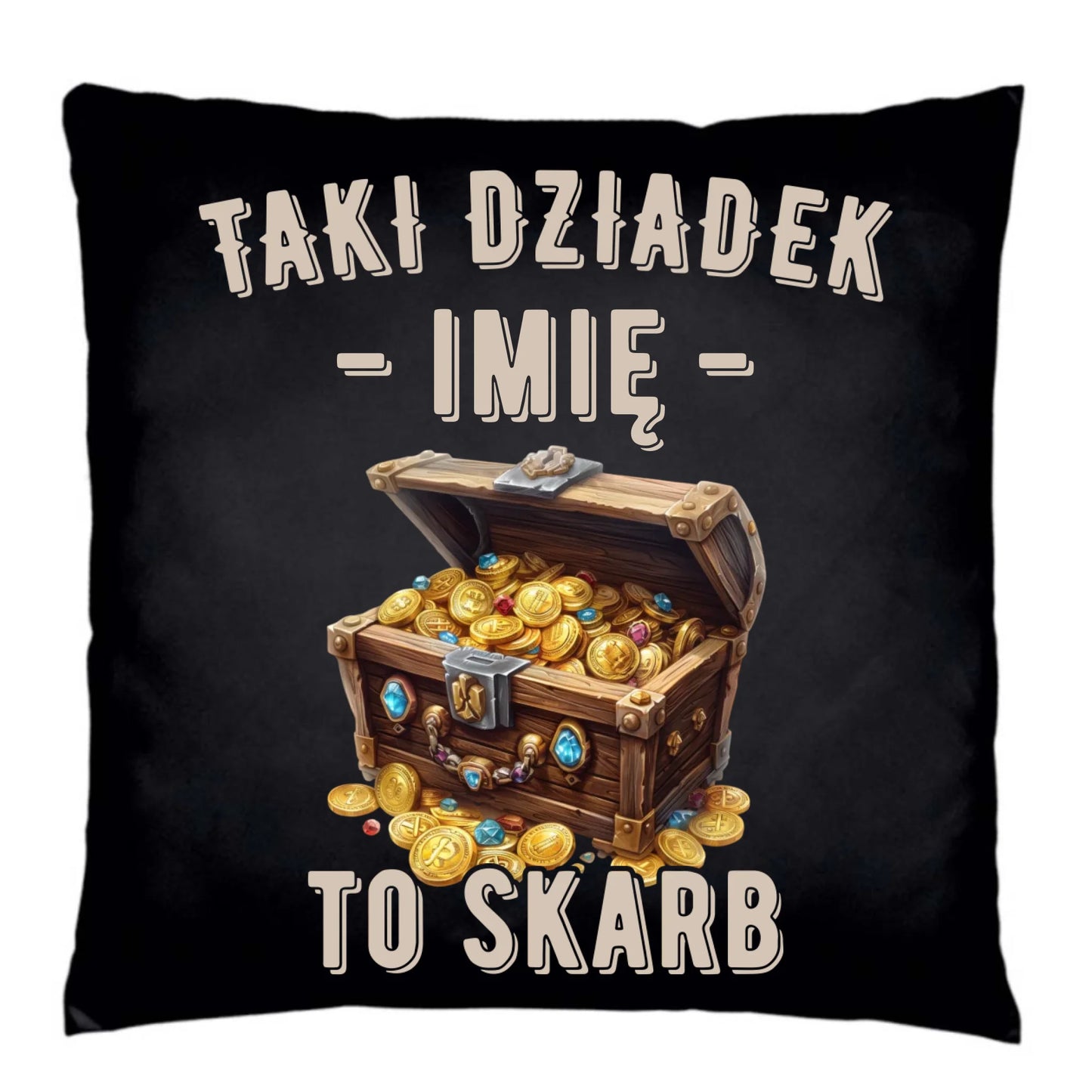 Poduszka dekoracyjna dla dziadka - Taki dziadek to skarb - personalizowana D19 - StoryCups.pl