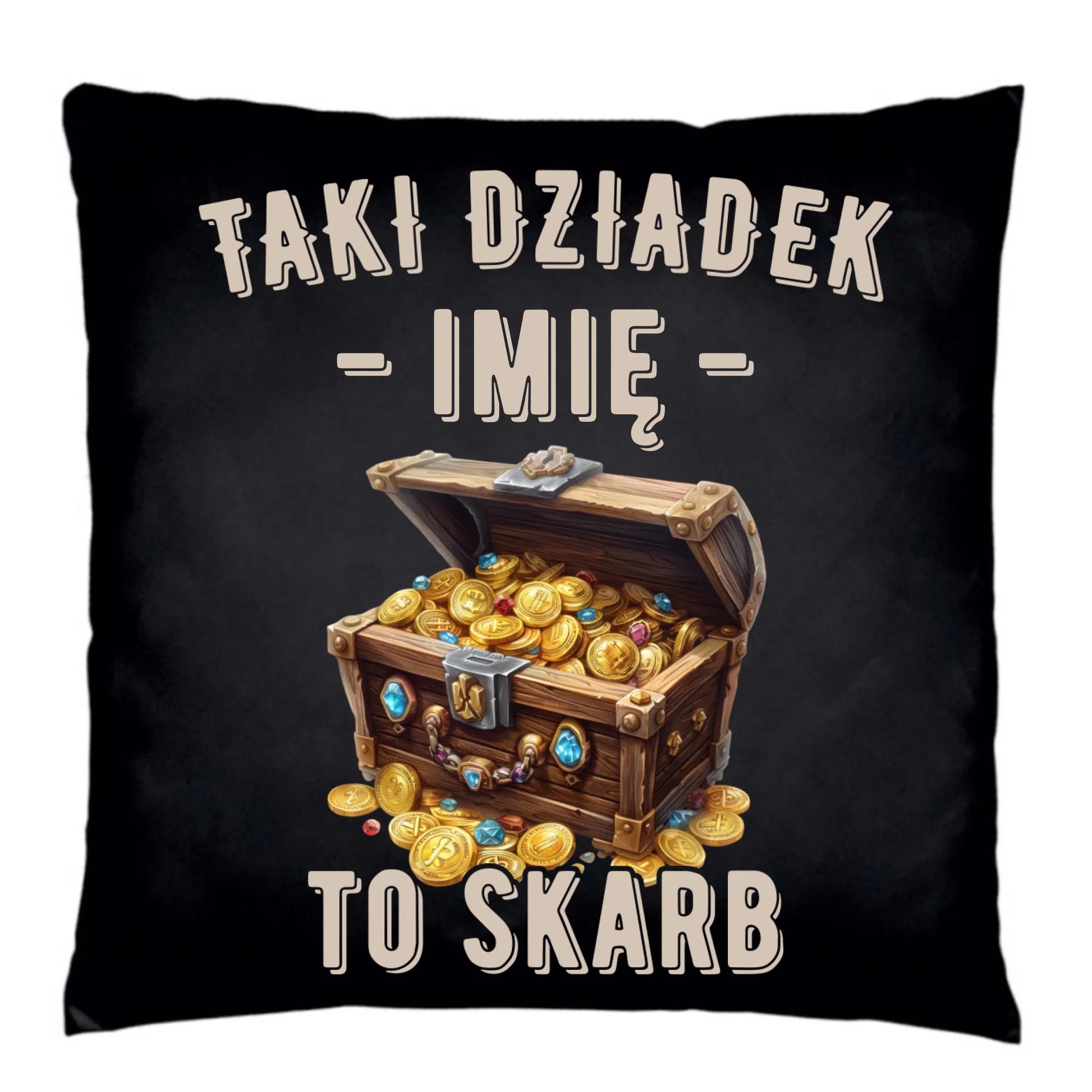 Poduszka dekoracyjna dla dziadka - Taki dziadek to skarb - personalizowana D19 - StoryCups.pl