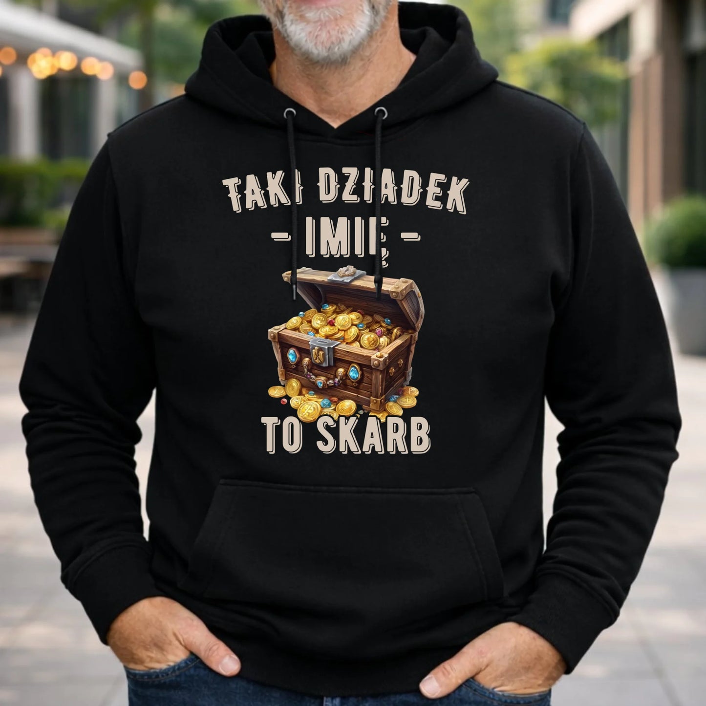 Bluza z kapturem dla dziadka - Taki dziadek to skarb - personalizowana D19 - StoryCups.pl
