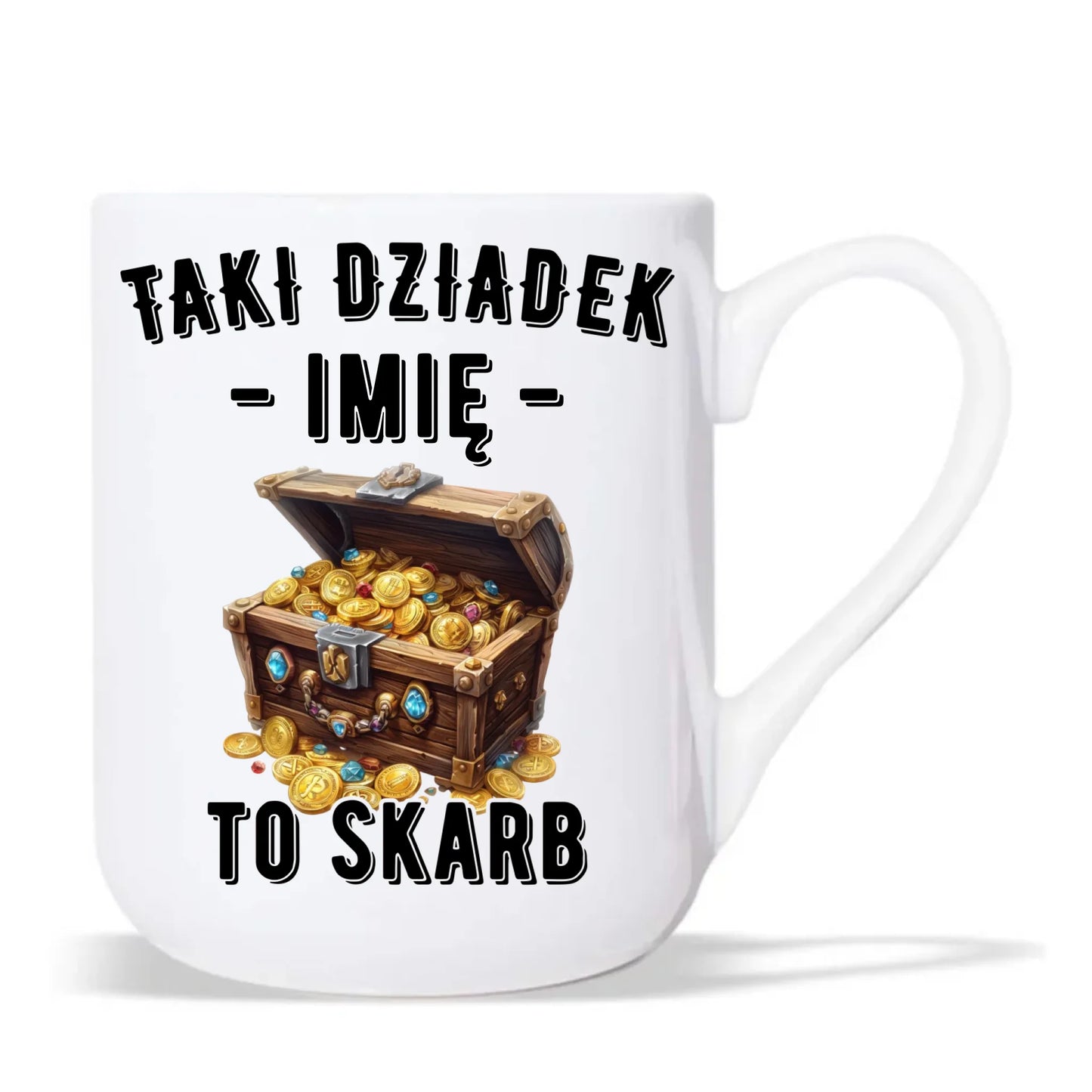 Kubek elegant dla dziadka - Taki dziadek to skarb - personalizowany D19 - StoryCups.pl