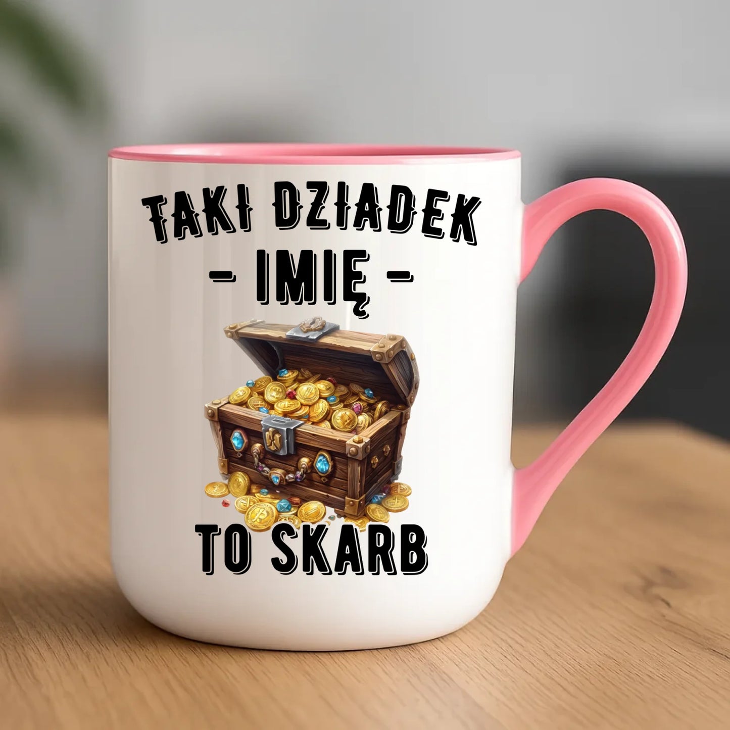 Kubek elegant dla dziadka - Taki dziadek to skarb - personalizowany D19 - StoryCups.pl